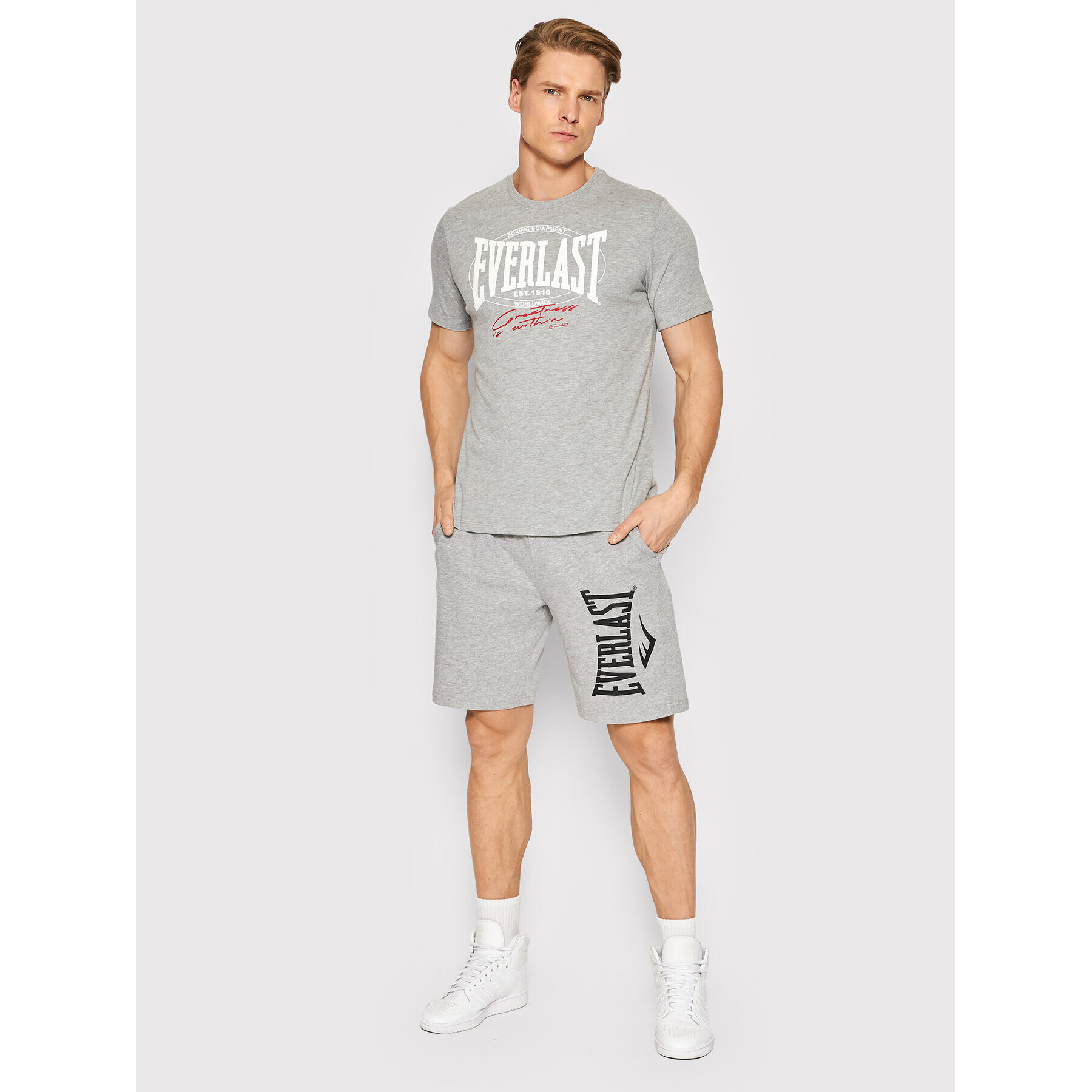 Everlast Tricou 894121-60 Gri Regular Fit - Pled.ro