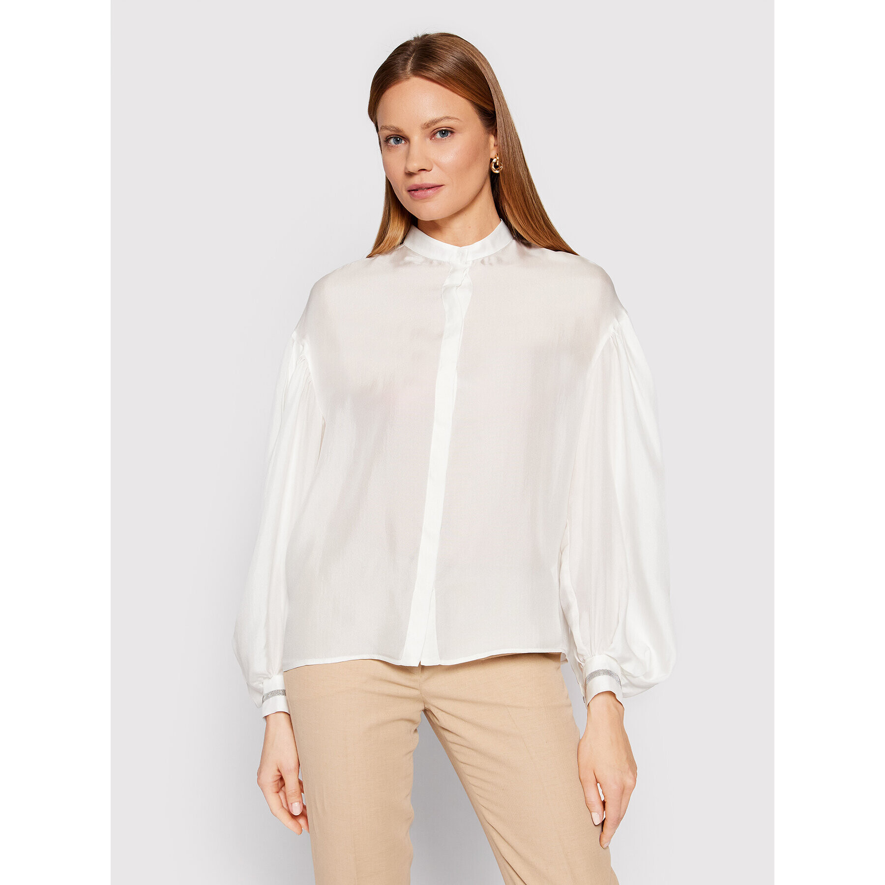 Fabiana Filippi Cămașă CAD272W325 Alb Oversize - Pled.ro