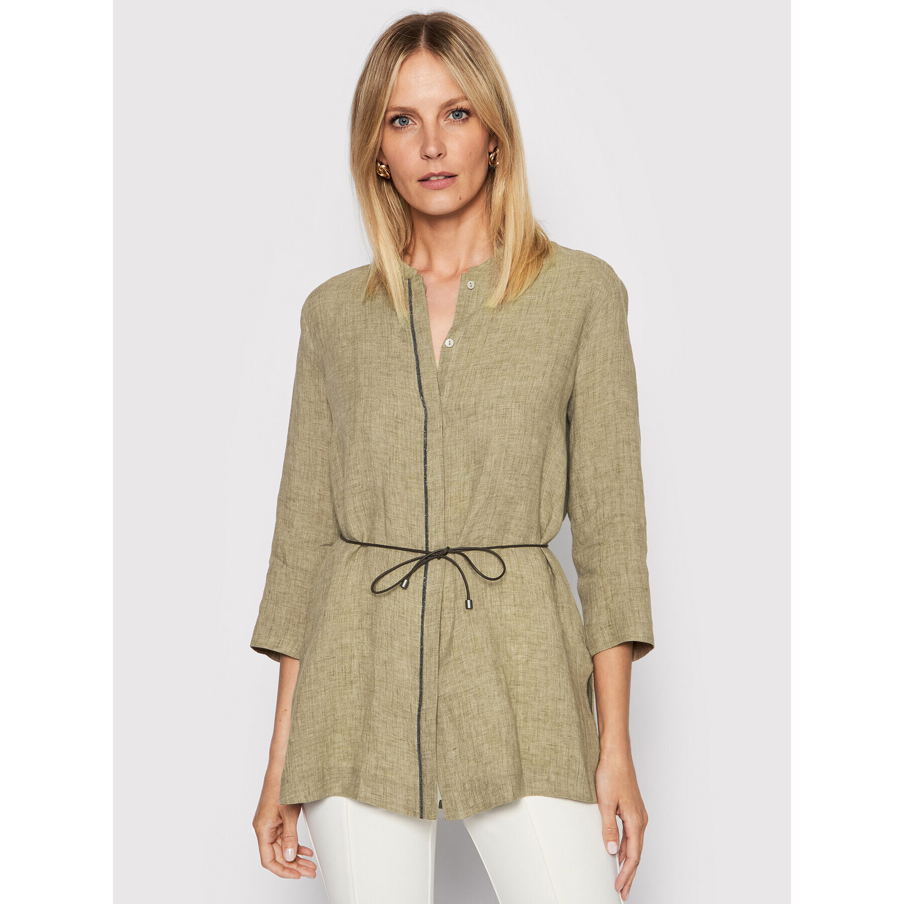 Fabiana Filippi Cămașă CAD272W326 Maro Oversize - Pled.ro