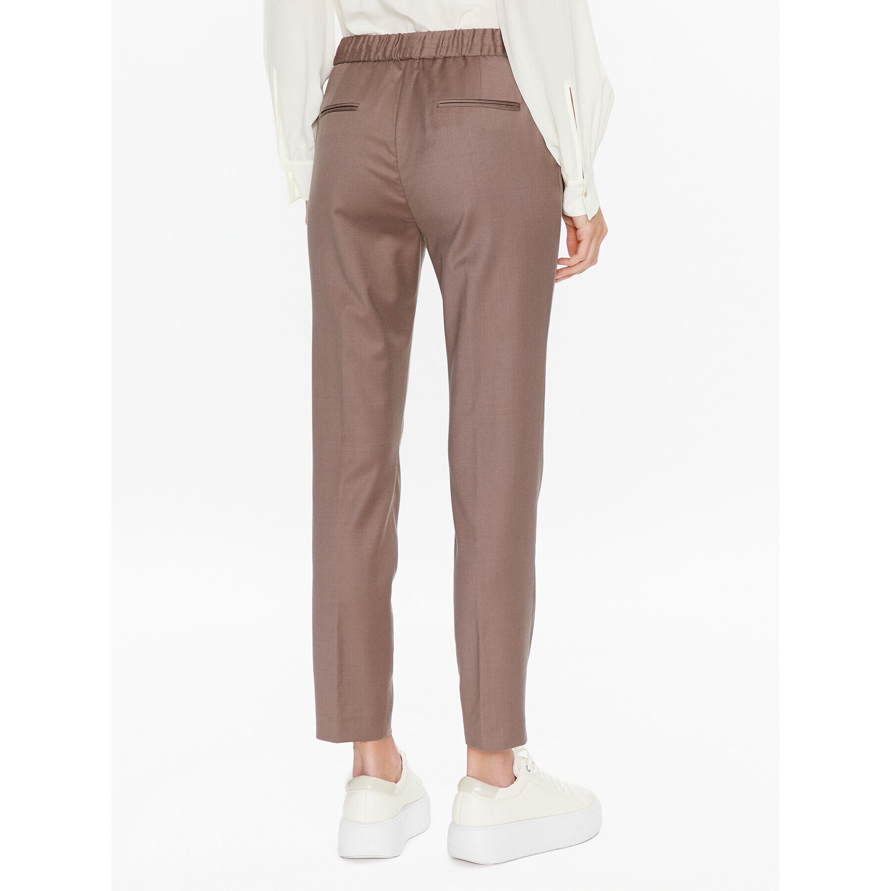 Fabiana Filippi Pantaloni din material PADP02W361 Maro Regular Fit - Pled.ro