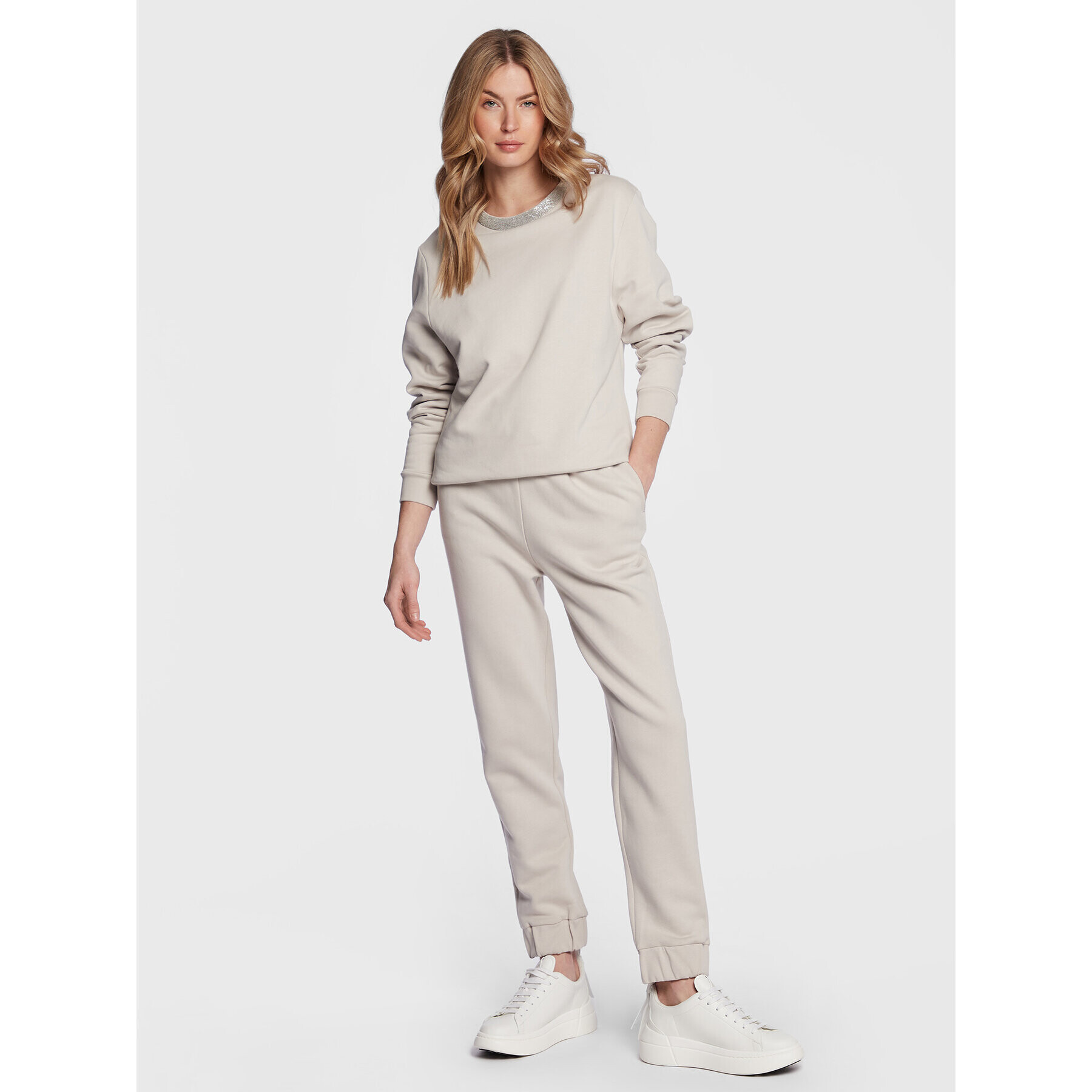 Fabiana Filippi Pantaloni trening PAD222W349 Gri Regular Fit - Pled.ro