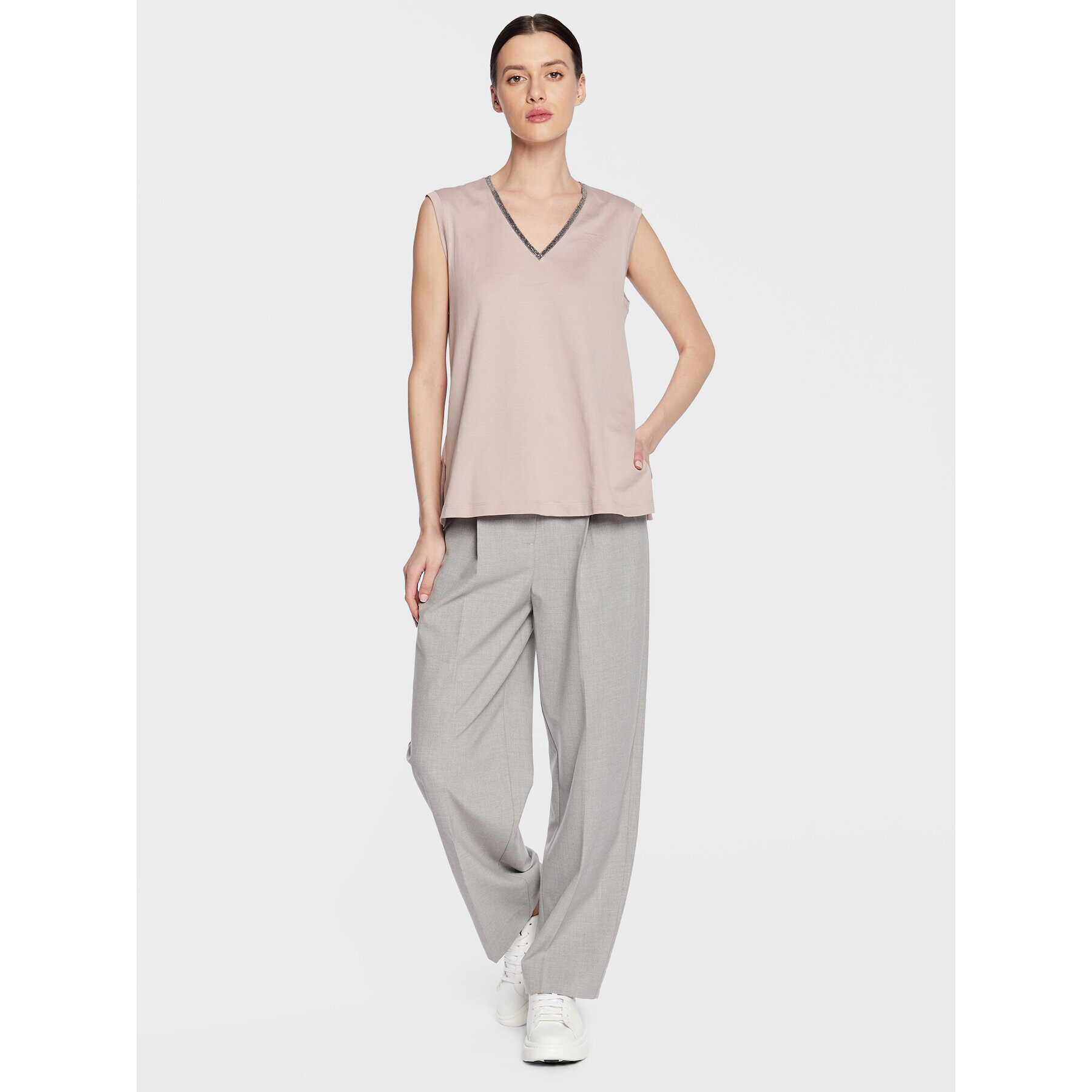 Fabiana Filippi Top JED273W138 Roz Regular Fit - Pled.ro