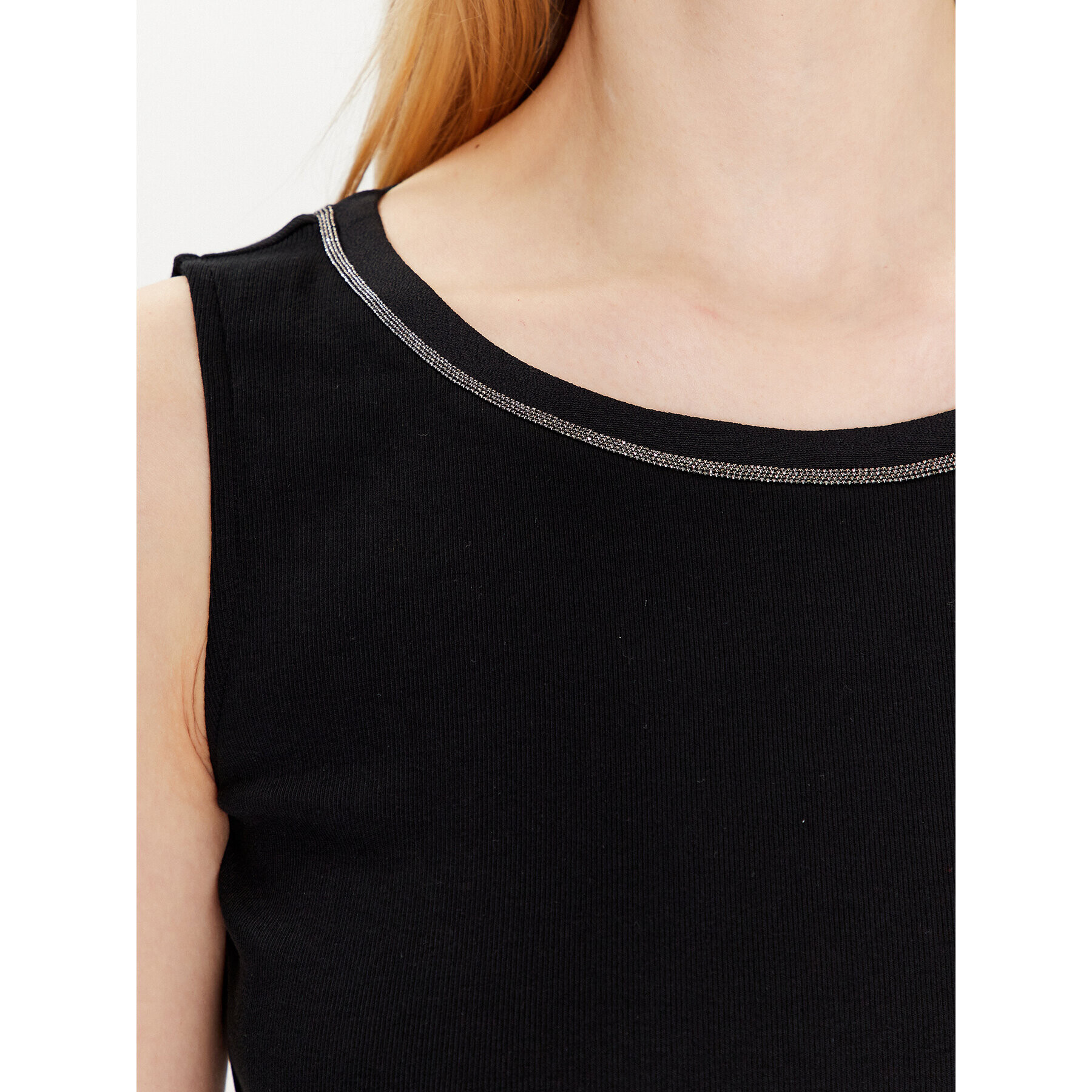 Fabiana Filippi Top JED273W150 Negru Regular Fit - Pled.ro