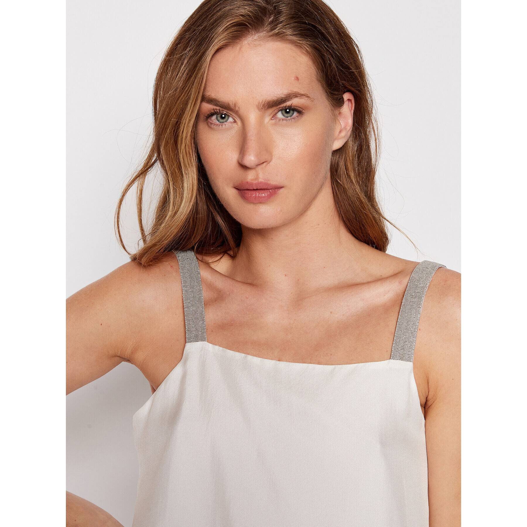 Fabiana Filippi Top TPD272B812 Alb Regular Fit - Pled.ro