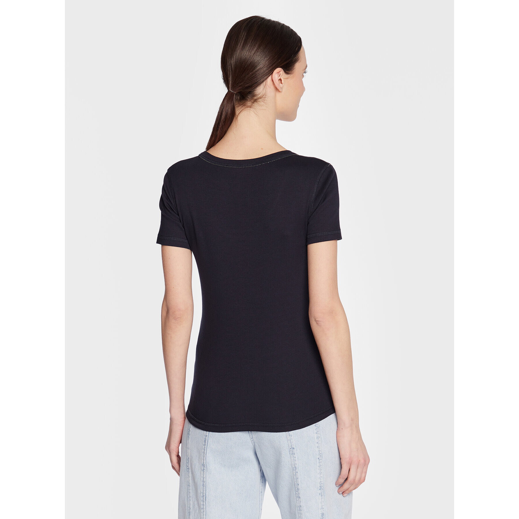 Fabiana Filippi Tricou JEDP02W125 Bleumarin Regular Fit - Pled.ro