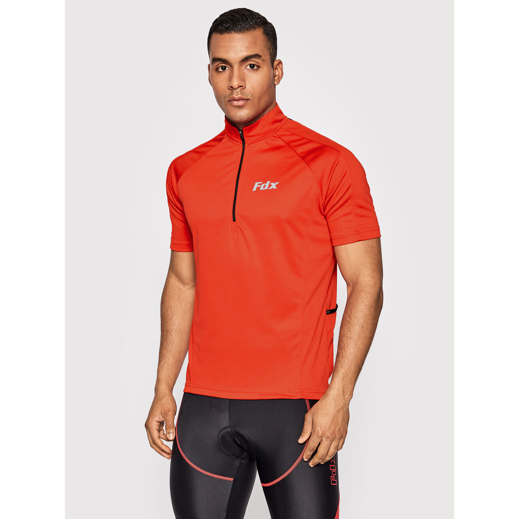 FDX Tricou de ciclism Hiviz 2050 Roșu Slim Fit - Pled.ro