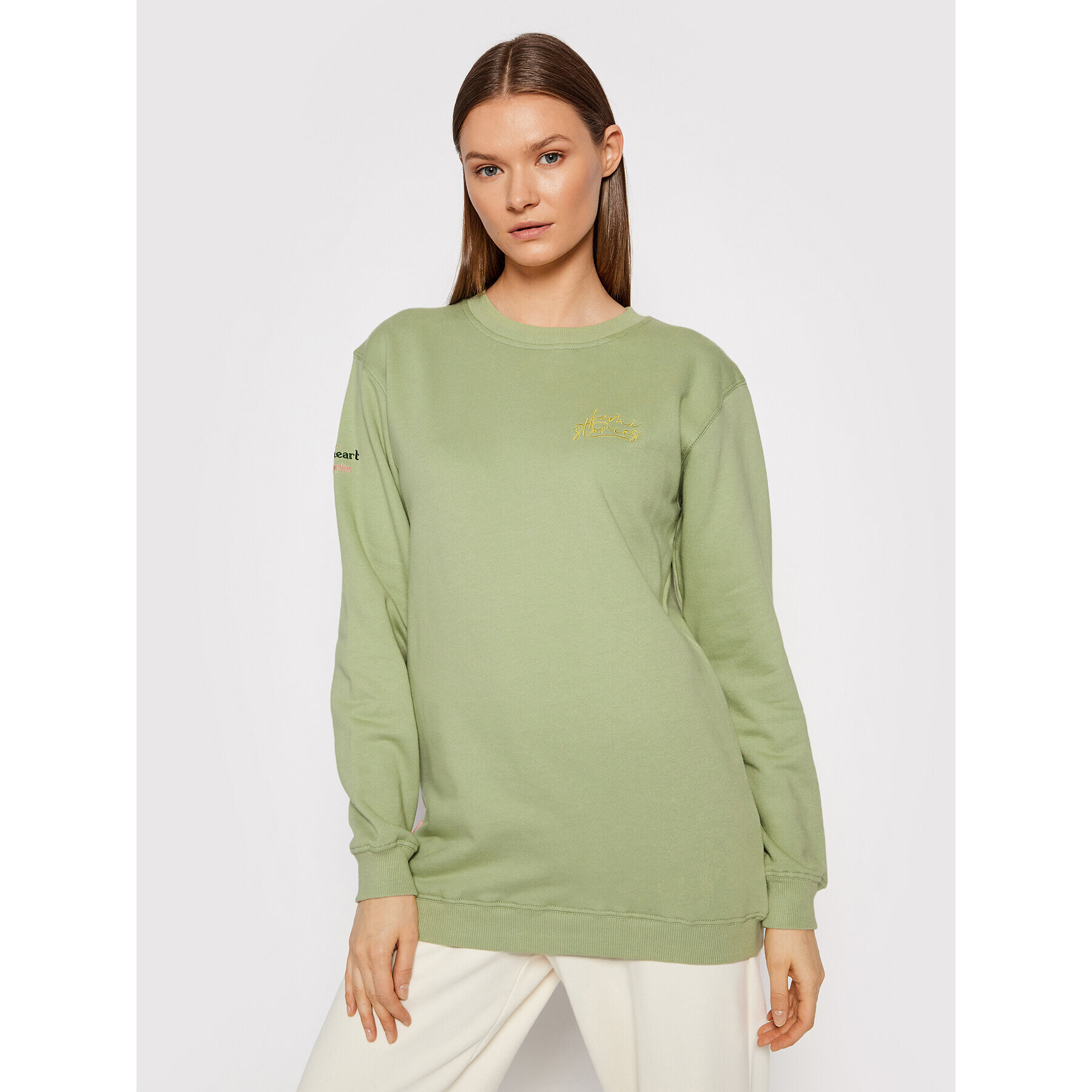 Femi Stories Bluză Lavi Verde Relaxed Fit - Pled.ro