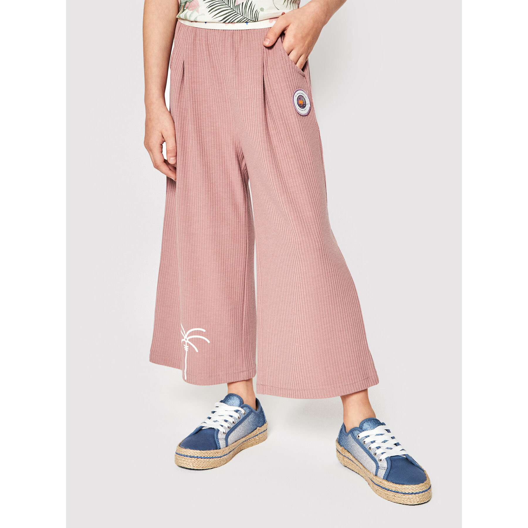 Femi Stories Pantaloni din material Darby Roz Regular Fit - Pled.ro