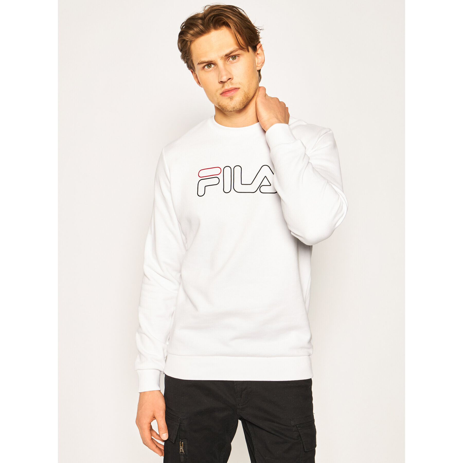 Fila Bluză Liam Crew 687139 Alb Regular Fit - Pled.ro