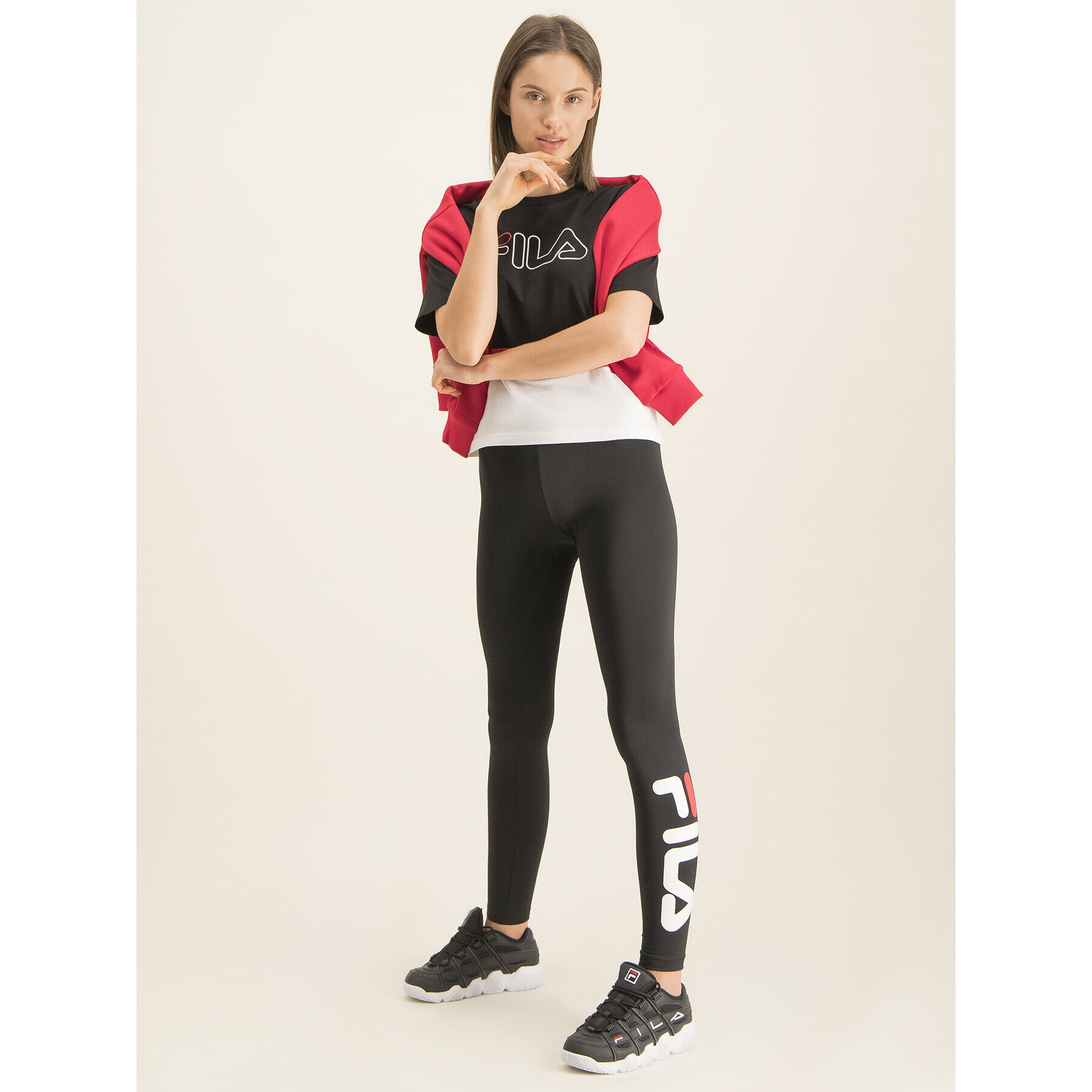 Fila Colanți 681826 Negru Slim Fit - Pled.ro