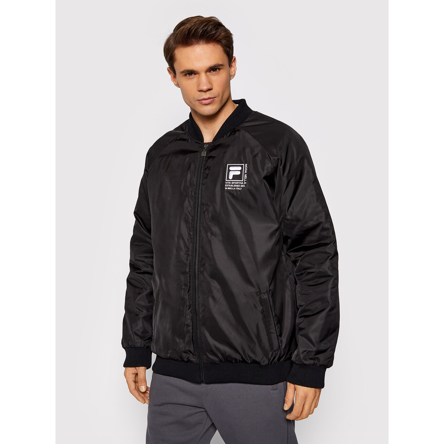 Fila Geacă bomber Raam Light 689345 Negru Regular Fit - Pled.ro