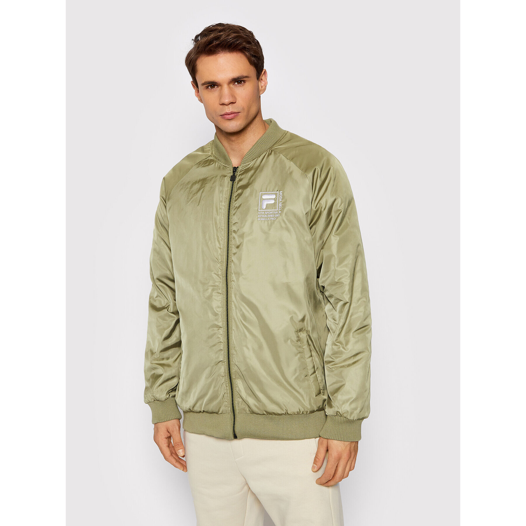 Fila Geacă bomber Raam Light 689345 Verde Regular Fit - Pled.ro