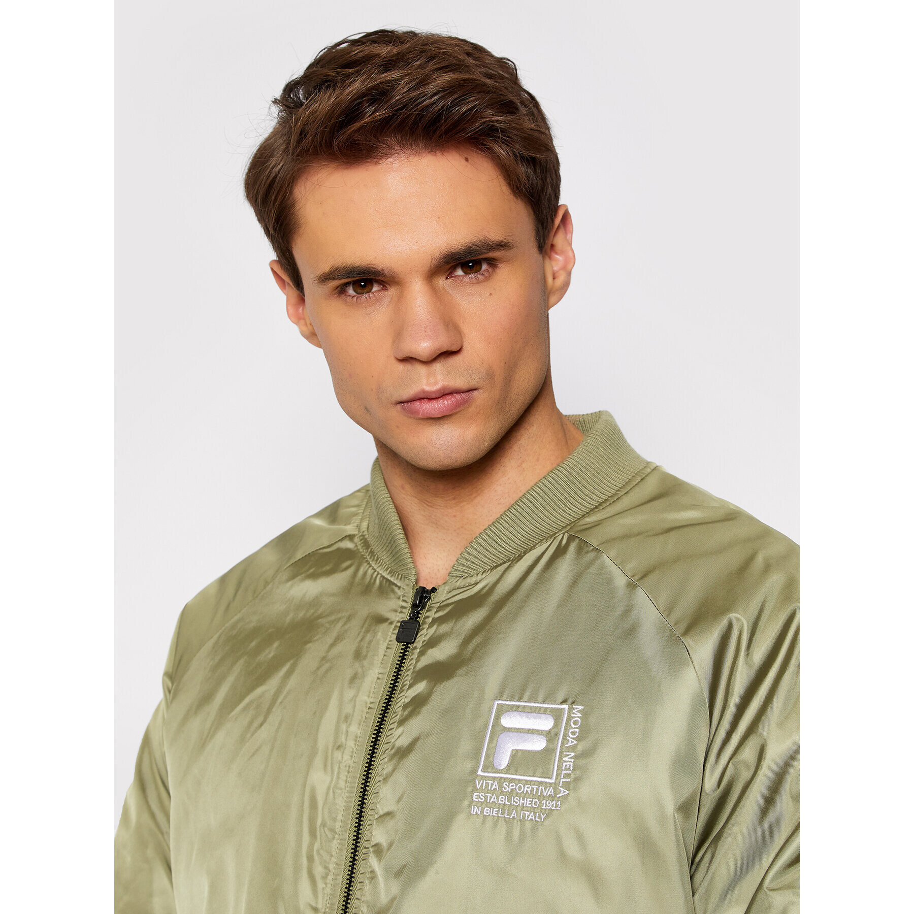 Fila Geacă bomber Raam Light 689345 Verde Regular Fit - Pled.ro