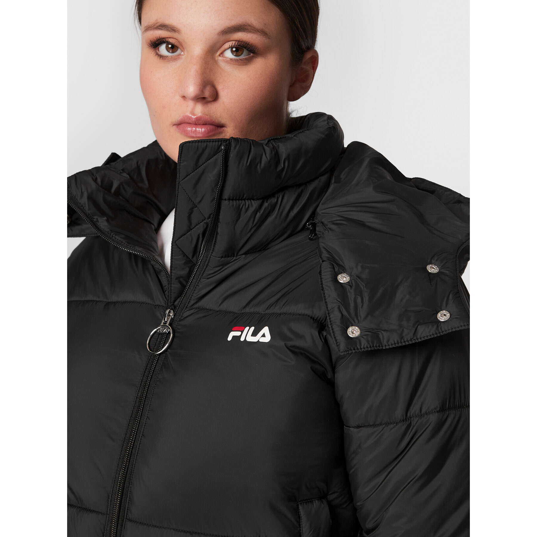 Fila Geacă din puf Bender FAW0259 Negru Regular Fit - Pled.ro