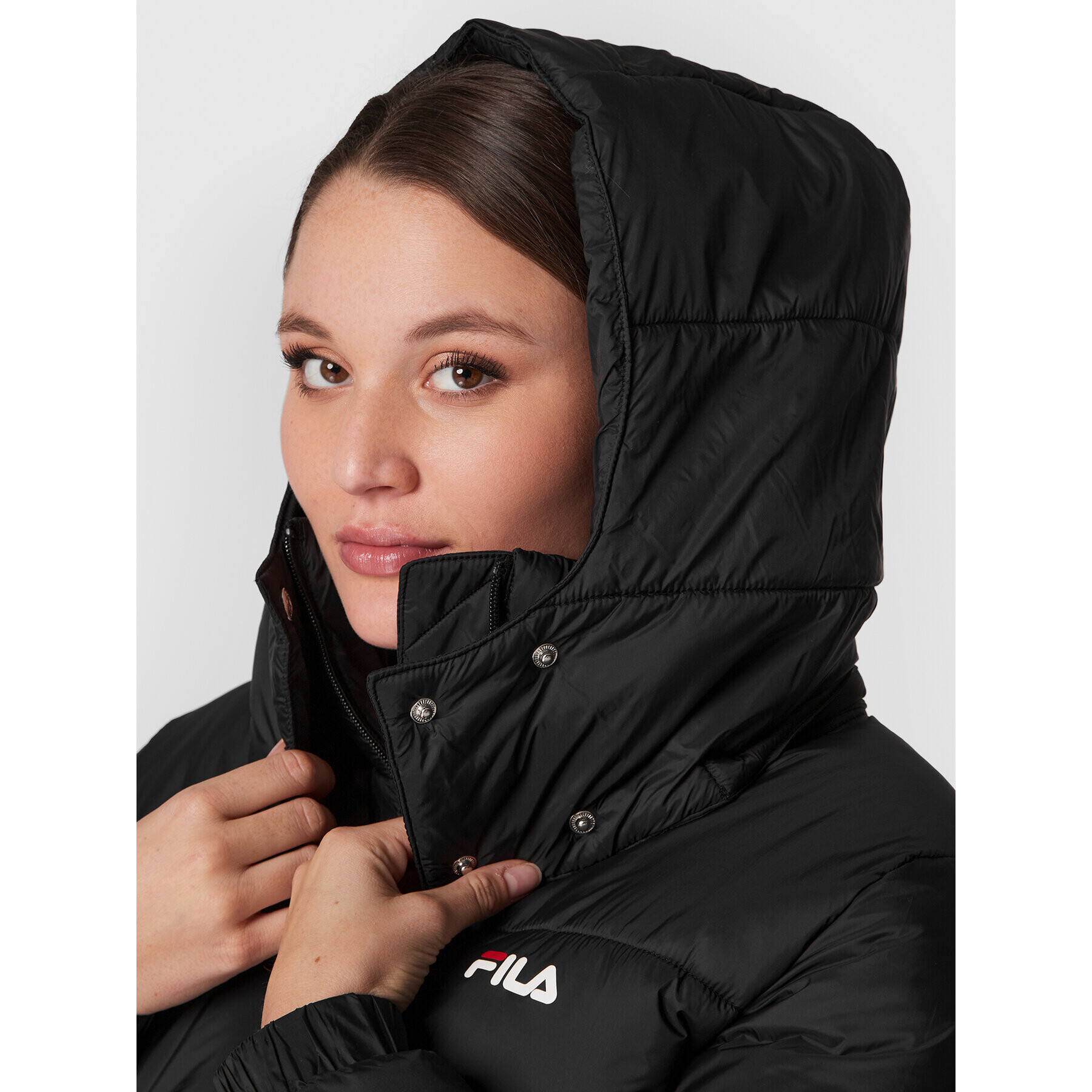 Fila Geacă din puf Bender FAW0259 Negru Regular Fit - Pled.ro