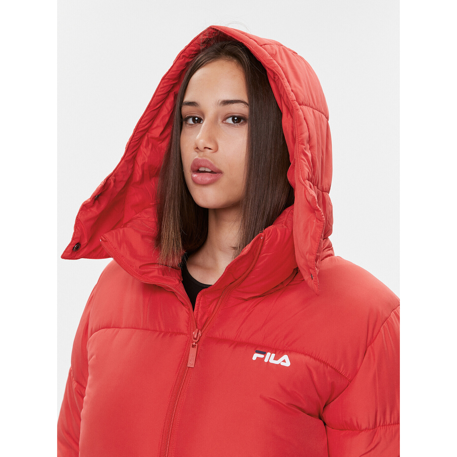 Fila Geacă din puf FAW0549 Roșu Regular Fit - Pled.ro