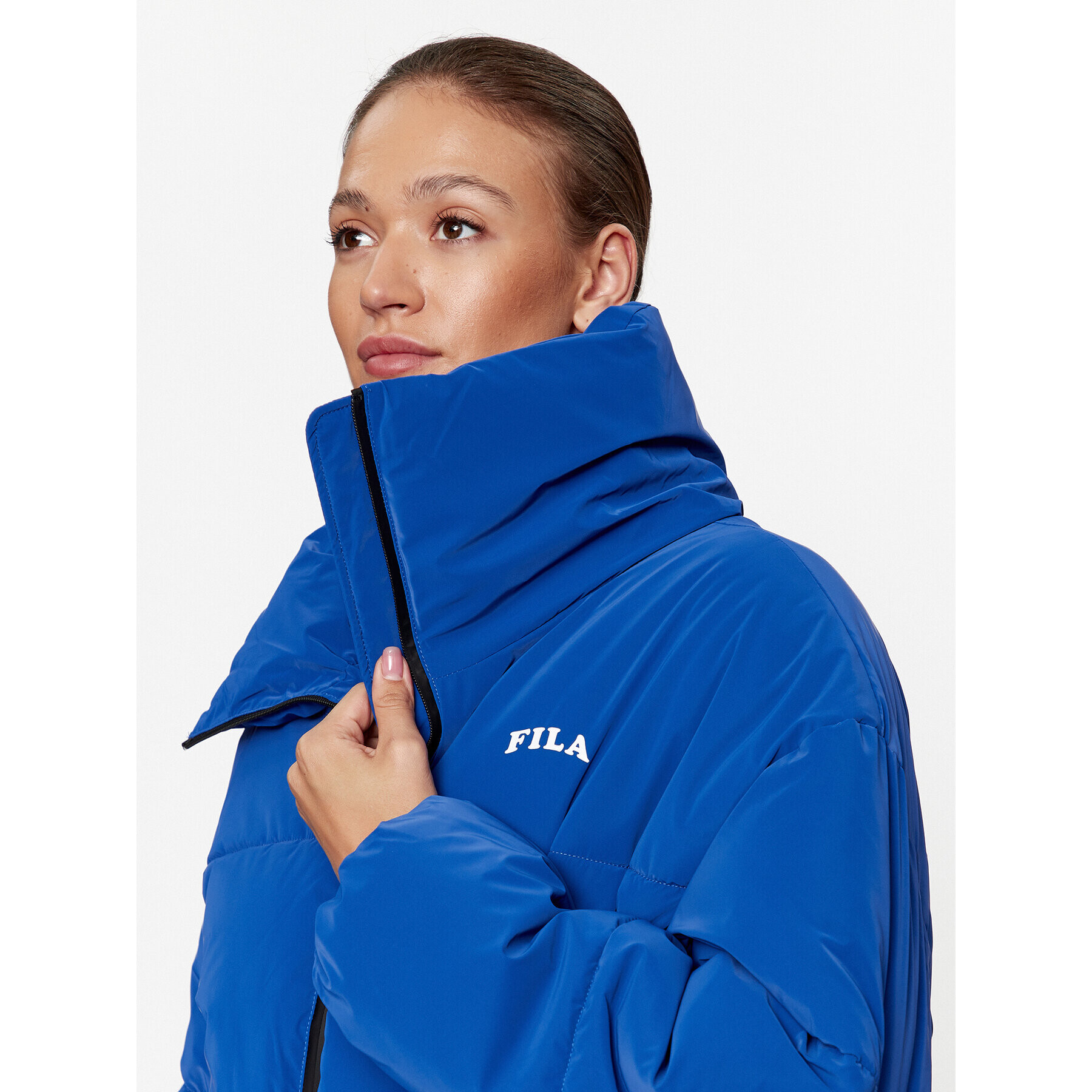 Fila Geacă din puf FAW0645 Albastru Regular Fit - Pled.ro