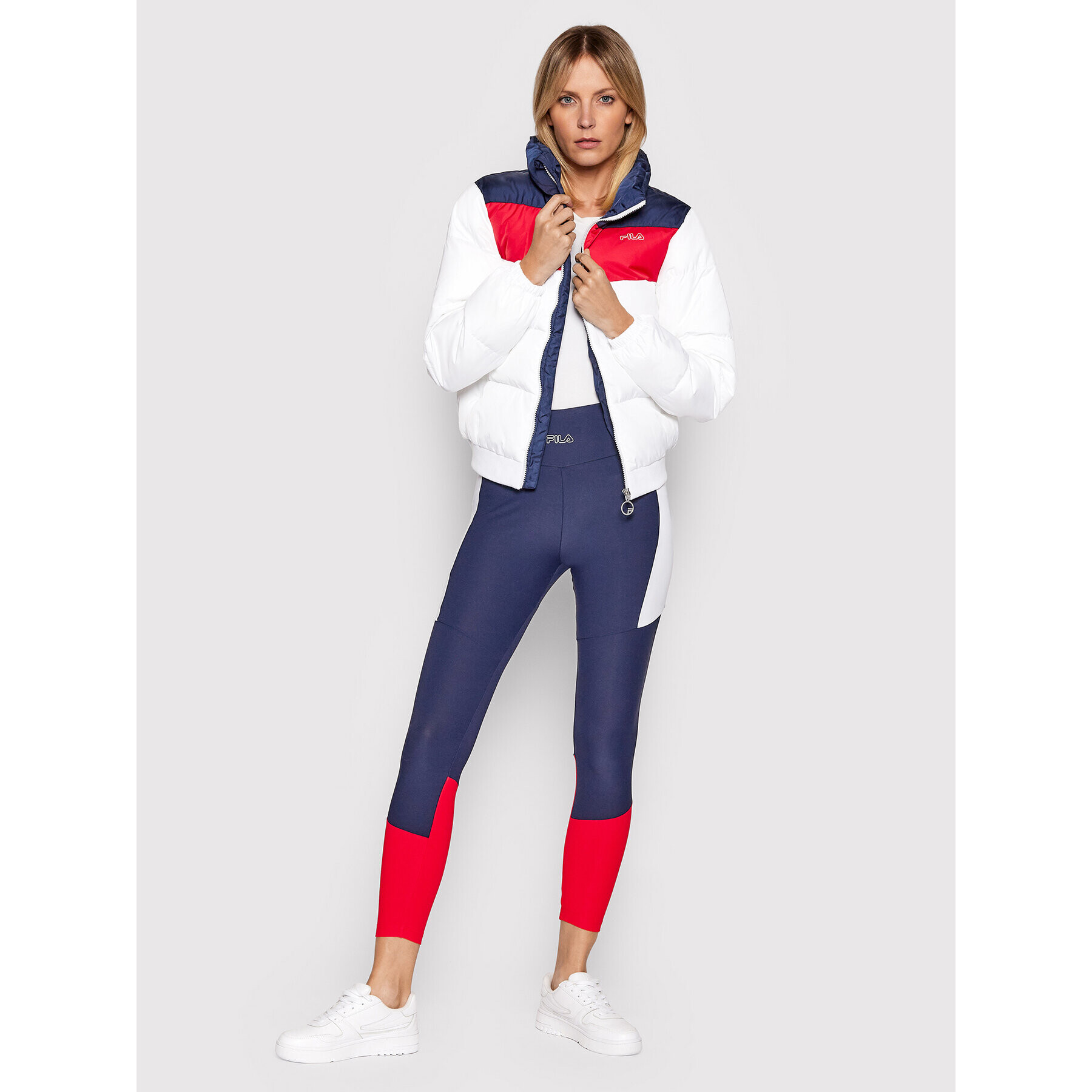 Fila Geacă din puf Iris 683493 Alb Regular Fit - Pled.ro