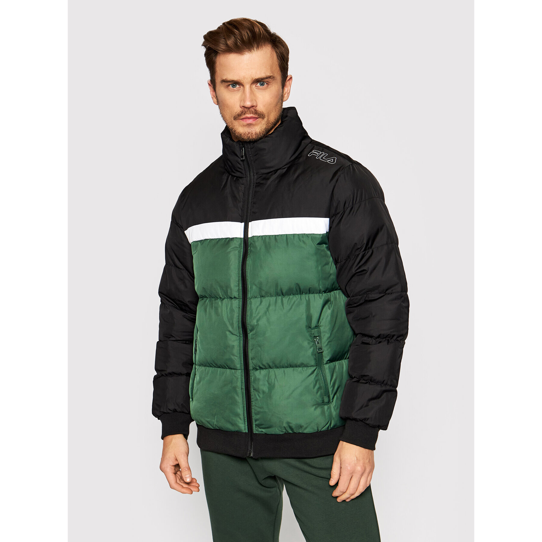 Fila Geacă din puf Oliver 683485 Verde Regular Fit - Pled.ro