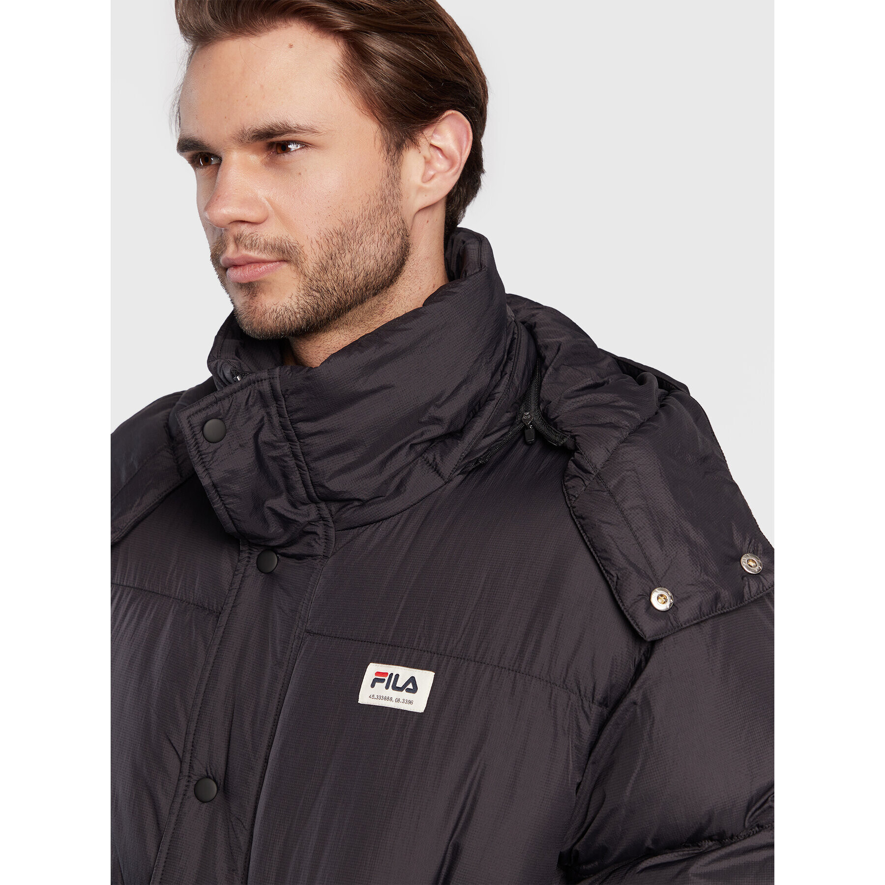 Fila Geacă din puf Tirebolu FAM0143 Negru Oversize - Pled.ro