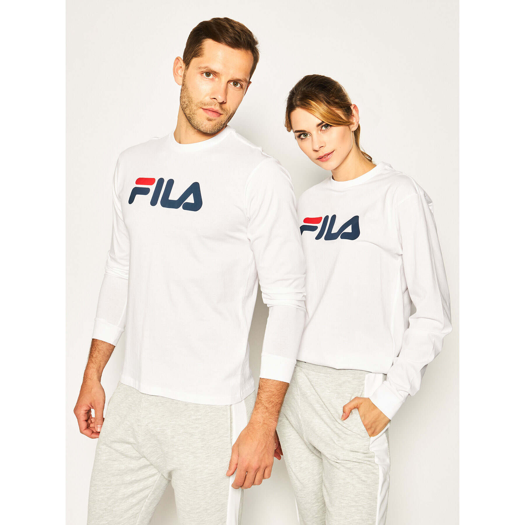 Fila Longsleeve Unisex Classic Pure 681092 Alb Regular Fit - Pled.ro