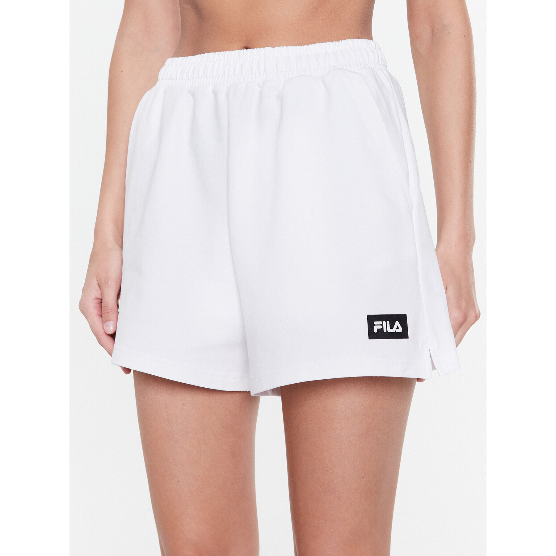 Fila Pantaloni scurți sport Banaz FAW0138 Alb Regular Fit - Pled.ro