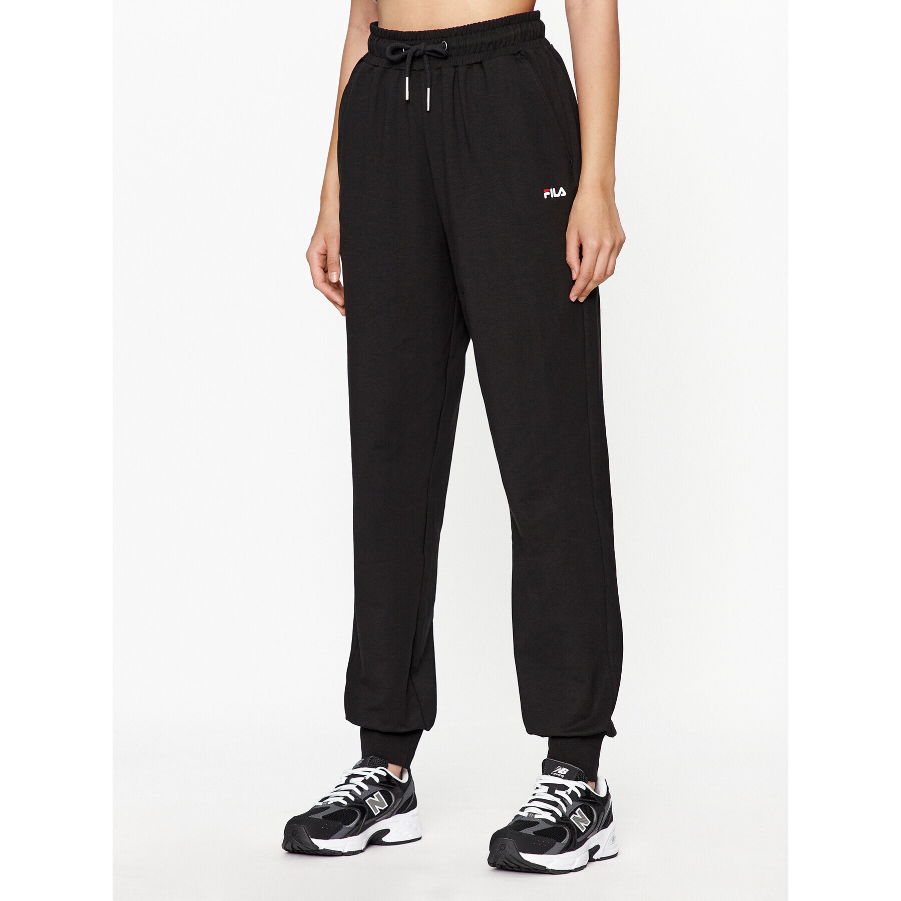 Fila Pantaloni trening FAW0559 Negru Relaxed Fit - Pled.ro