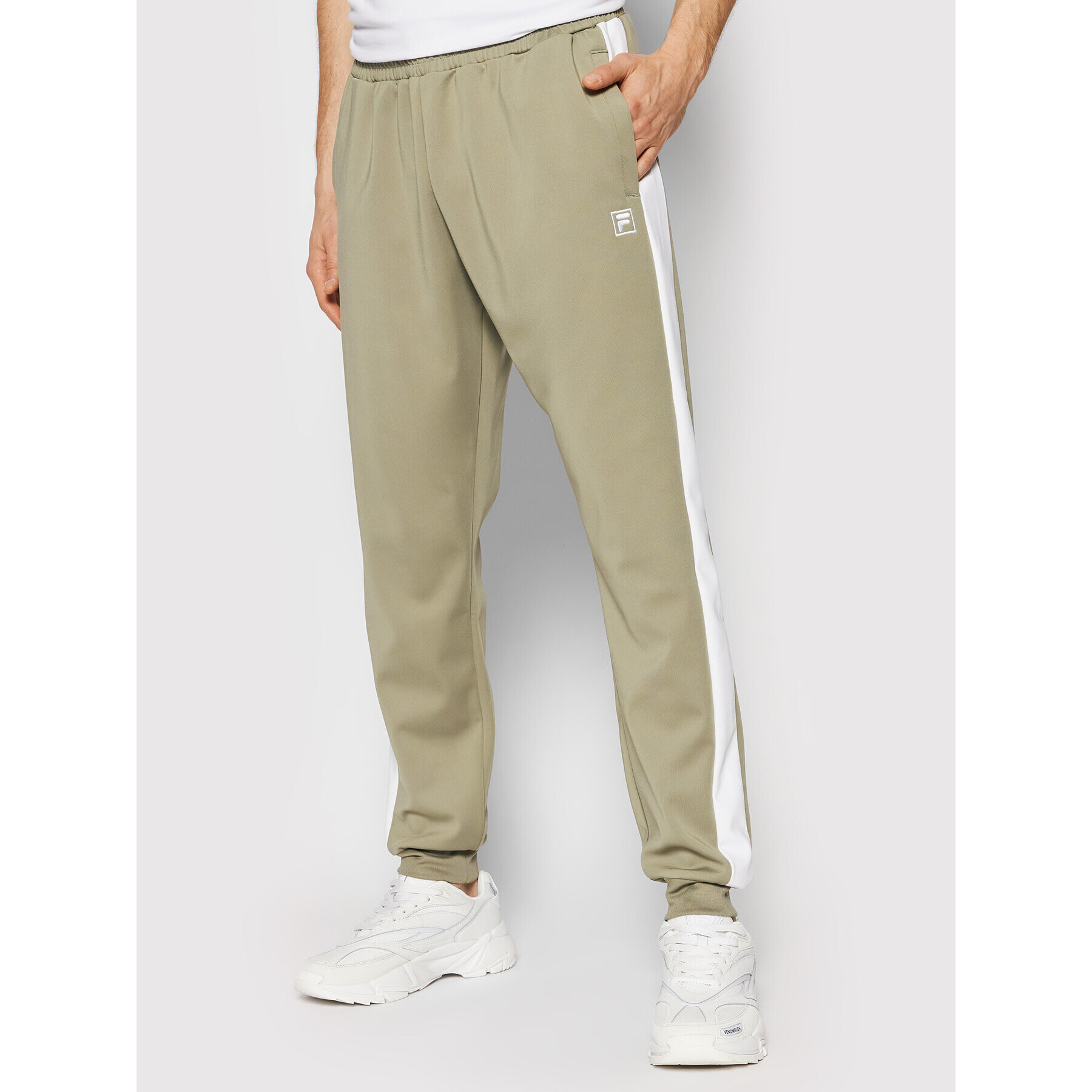 Fila Pantaloni trening Remond 689346 Verde Regular Fit - Pled.ro