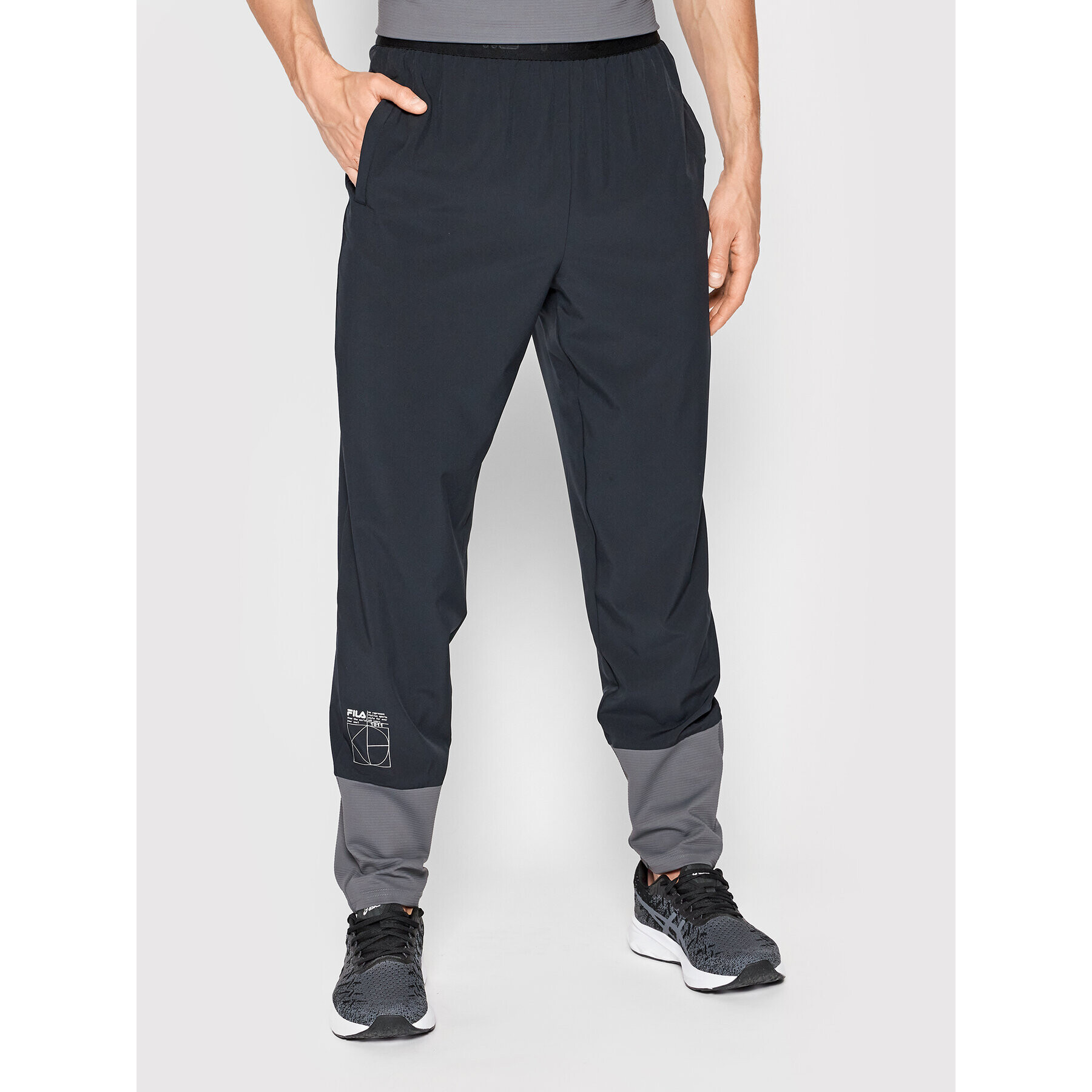 Fila Pantaloni trening Rossano FAM0066 Negru Regular Fit - Pled.ro