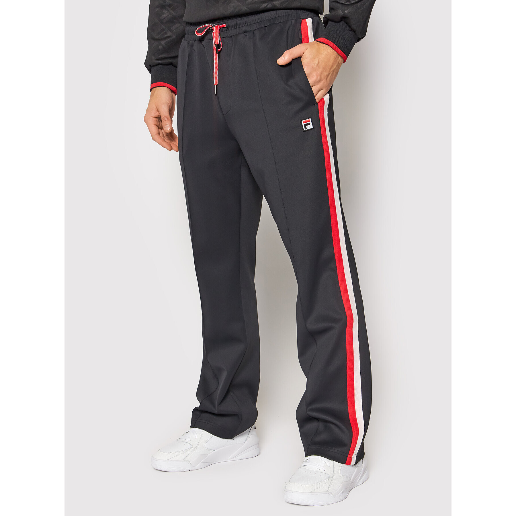 Fila Pantaloni trening Tauri 689170 Negru Regular Fit - Pled.ro