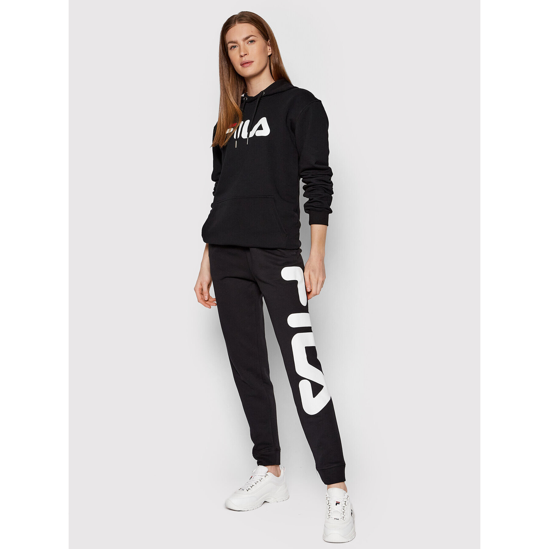 Fila Pantaloni trening Unisex Bronte FAU0069 Negru Regular Fit - Pled.ro