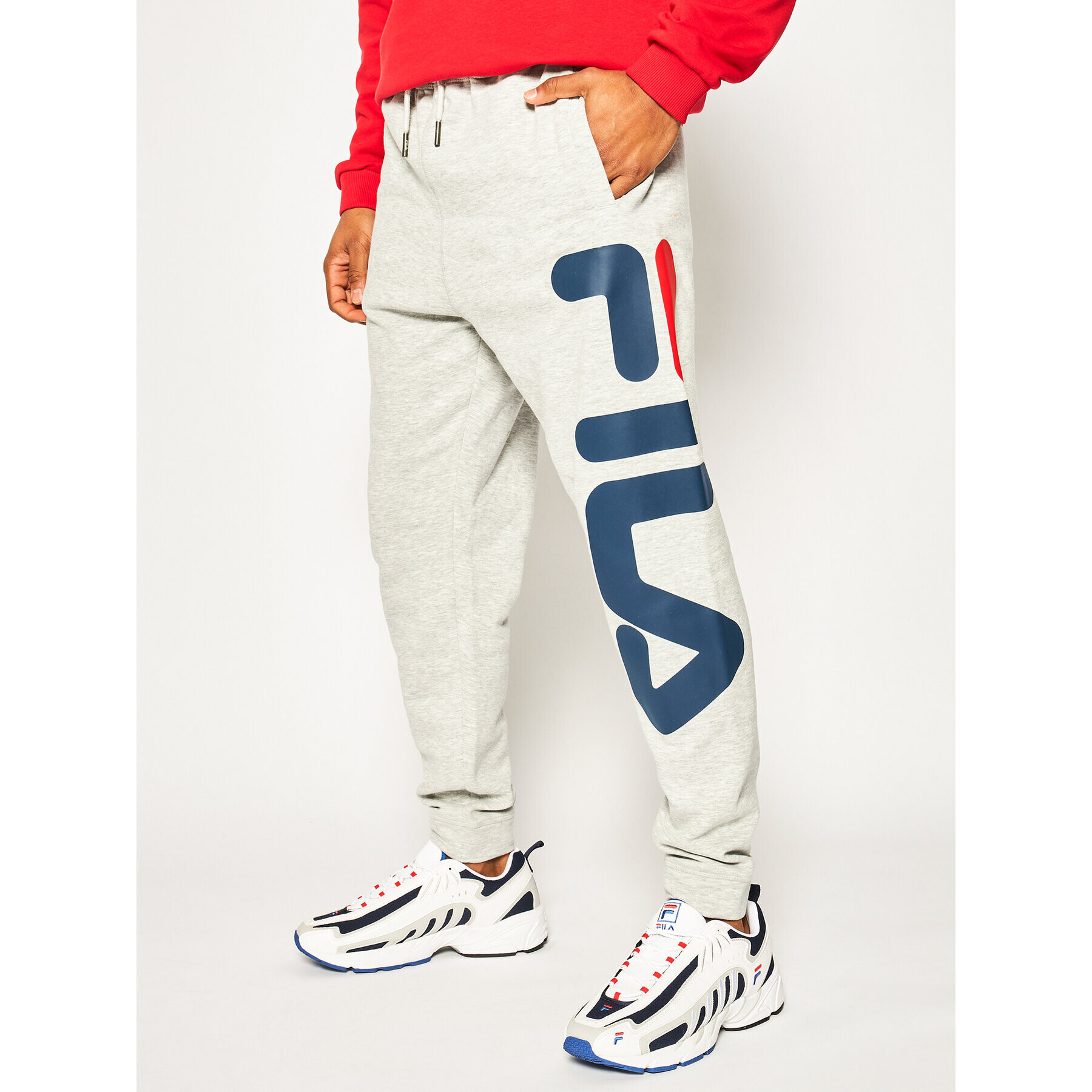 Fila Pantaloni trening Unisex Classic Pure 681094 Gri Regular Fit - Pled.ro