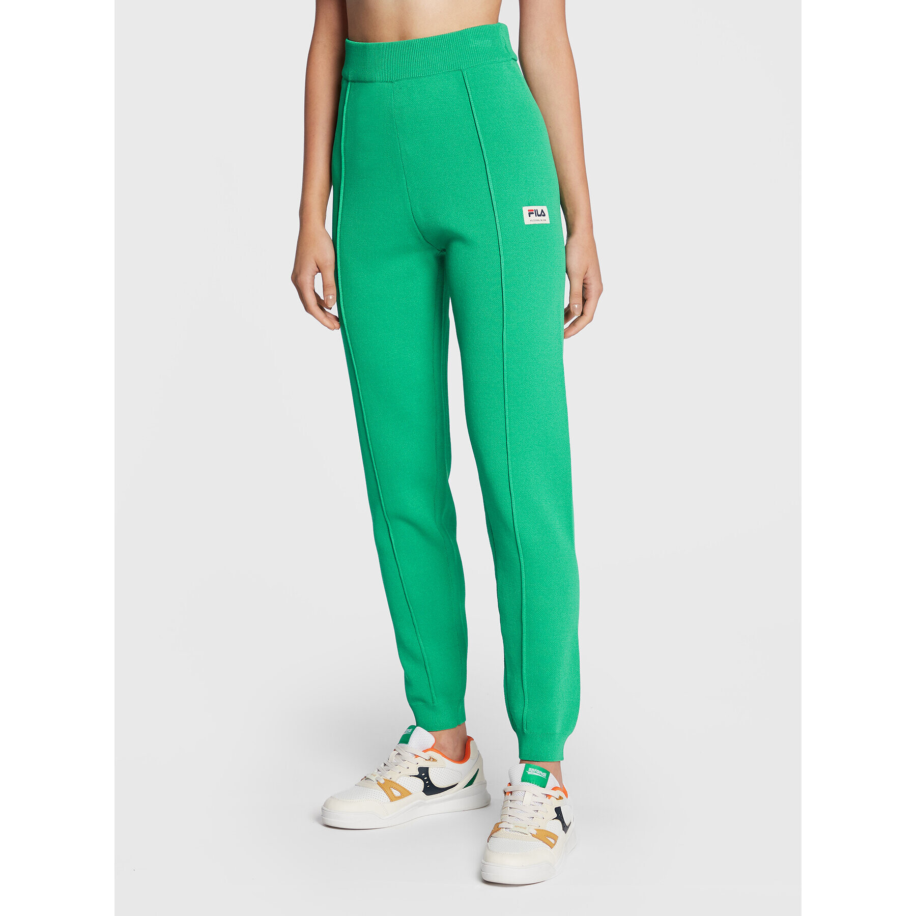 Fila Pantaloni tricotați Tarazona FAW0234 Verde Relaxed Fit - Pled.ro