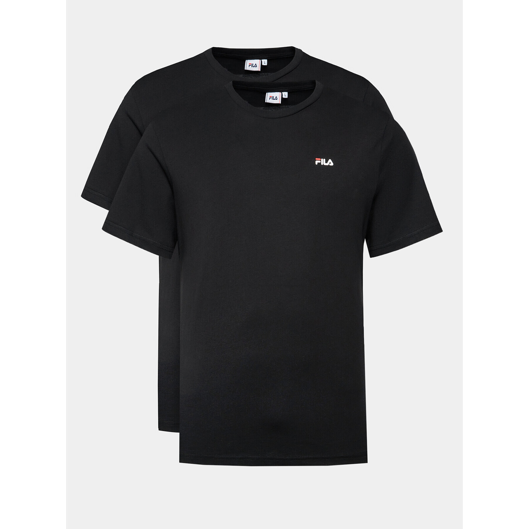 Fila Set 2 tricouri FAM0083 Negru Regular Fit - Pled.ro