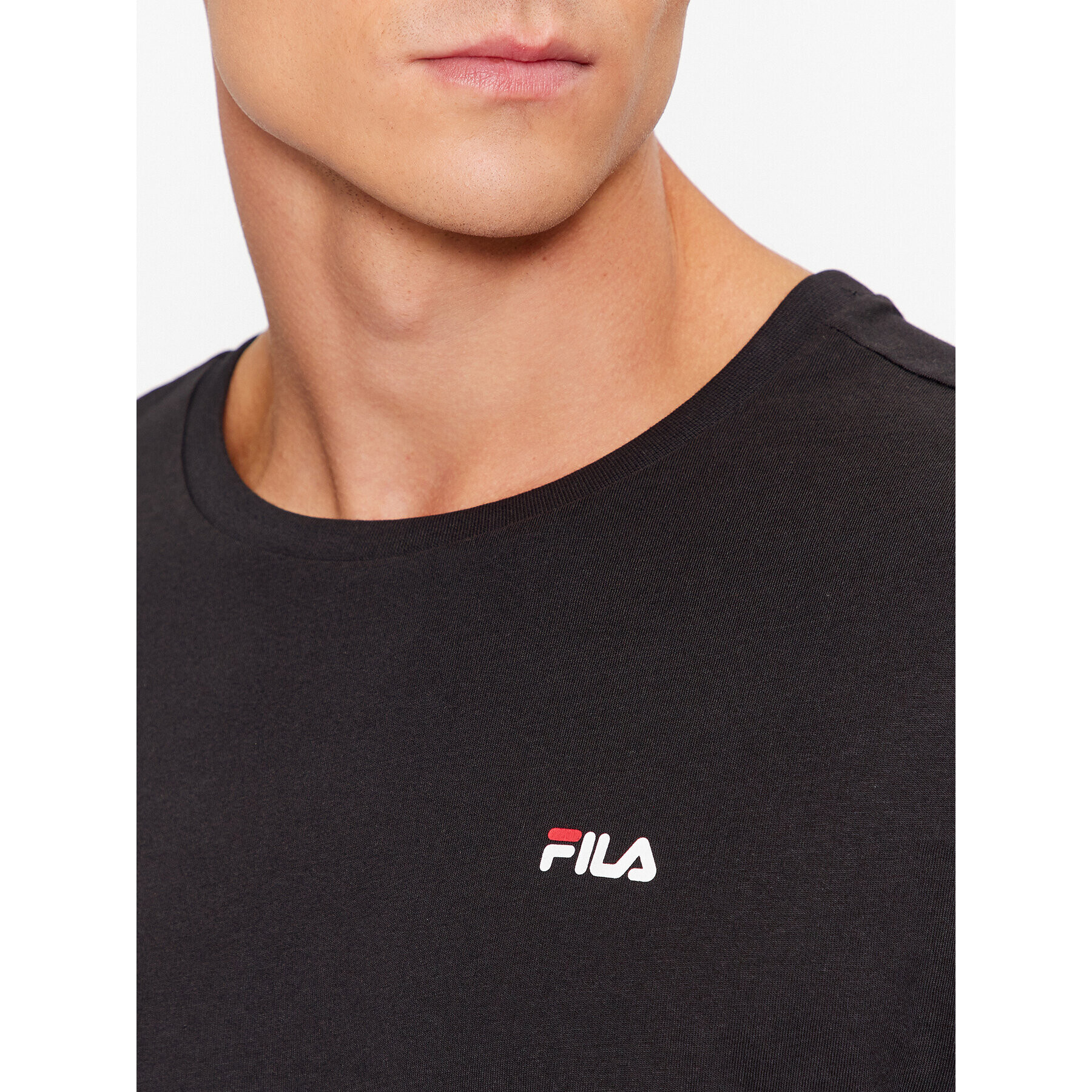 Fila Set 2 tricouri FAM0083 Negru Regular Fit - Pled.ro