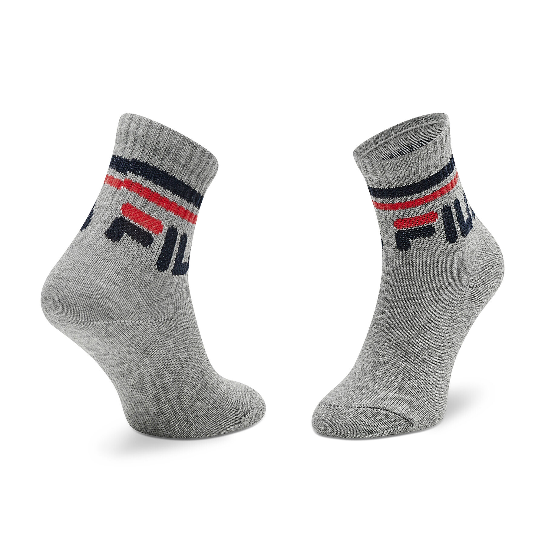 Fila Set de 3 perechi de șosete lungi pentru copii Calza Quarter F8338 Gri - Pled.ro