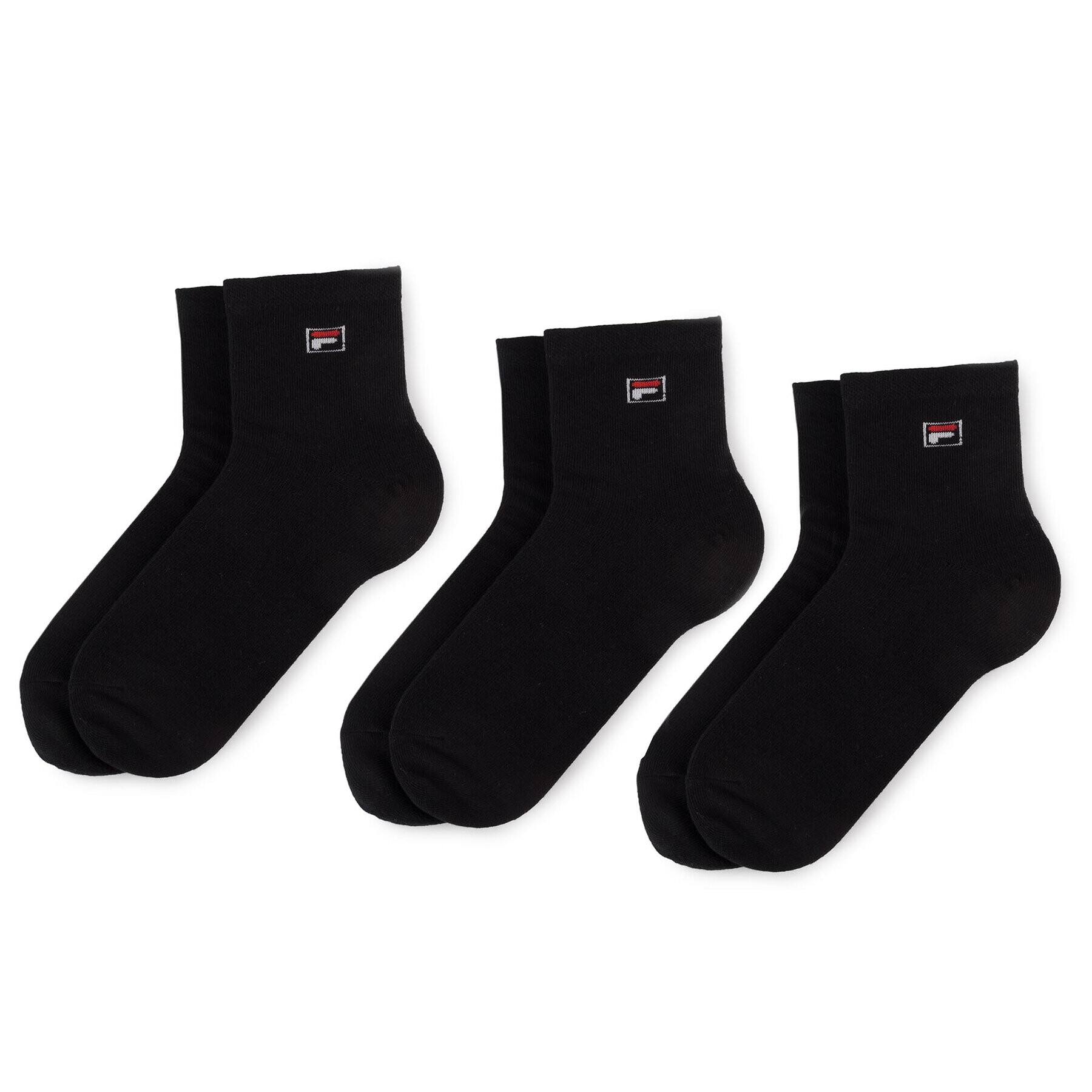 Fila Set de 3 perechi de șosete medii unisex Calza F9303 Negru - Pled.ro