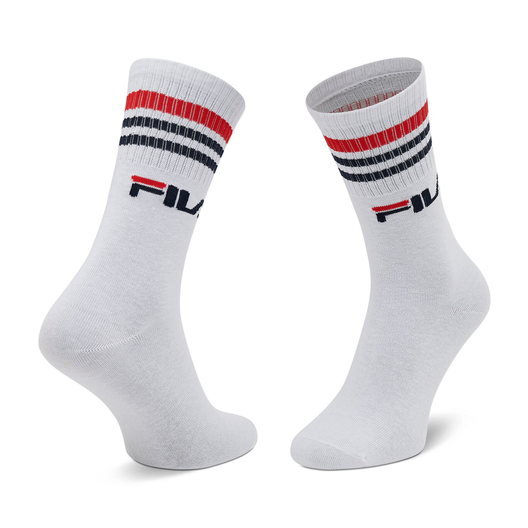 Fila Set de 3 perechi de șosete medii unisex Calze F9090 Alb - Pled.ro