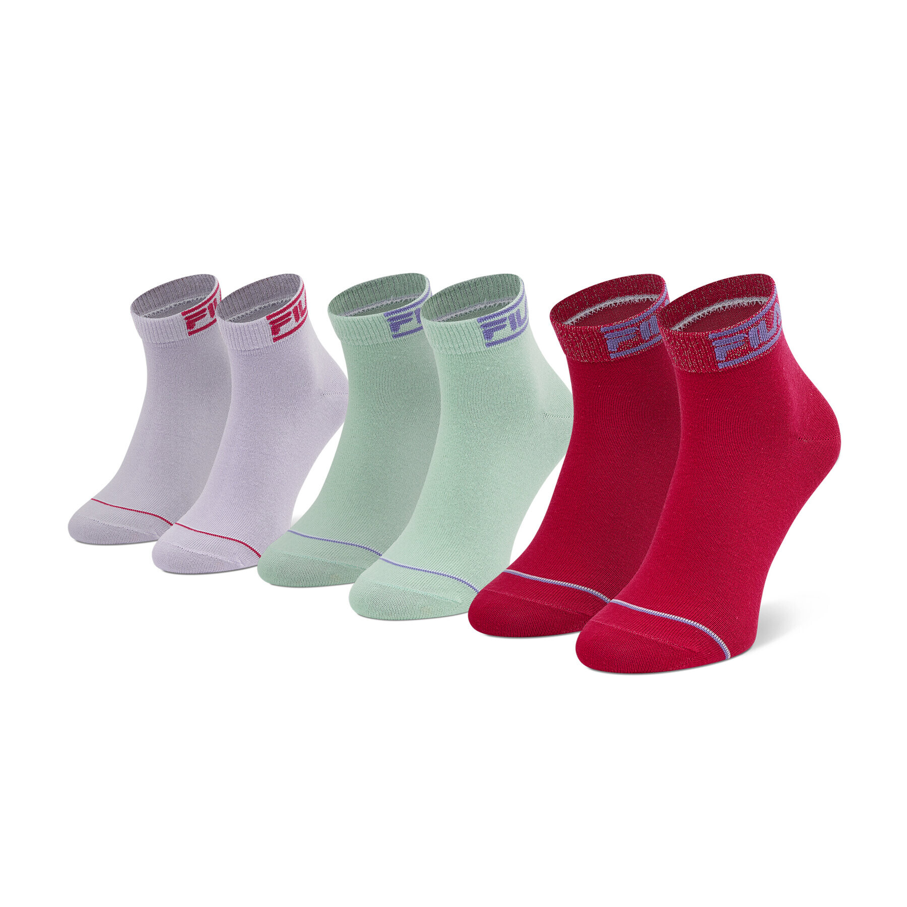 Fila Set de 3 perechi de șosete medii de damă Calza F6101 Colorat - Pled.ro