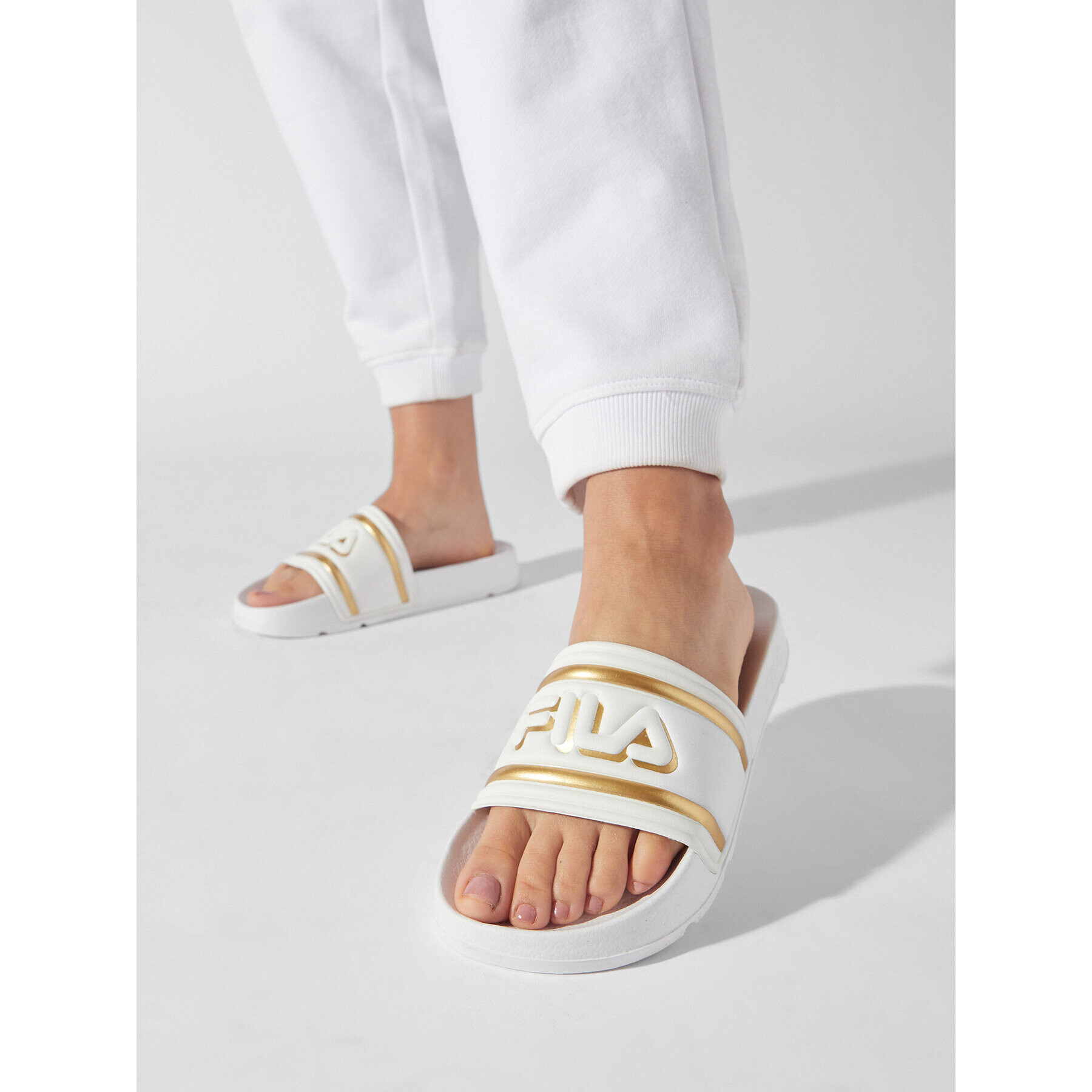 Fila Șlapi Morro Bay Logo Slipper Wmn FFW0102.13069 Alb - Pled.ro