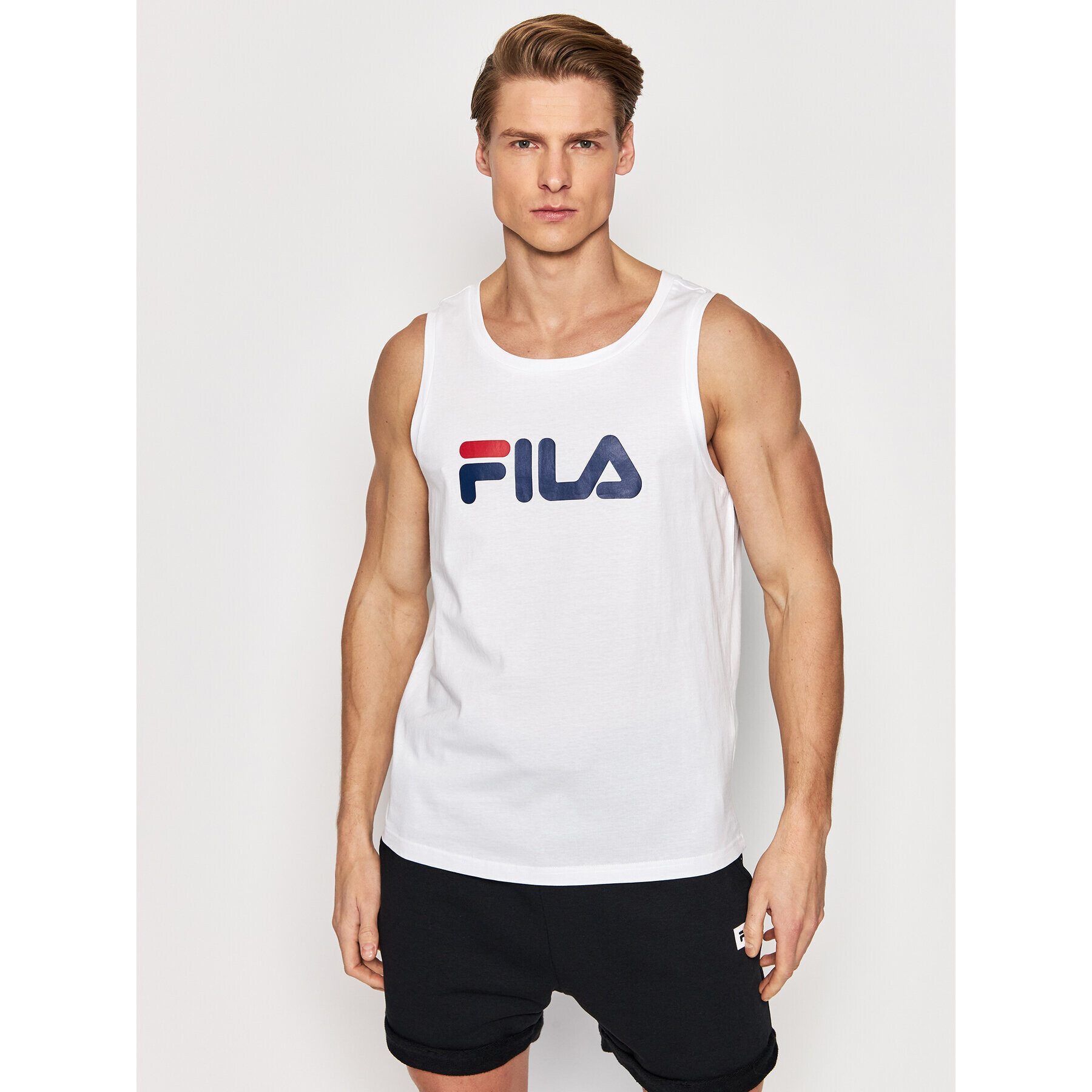 Fila Tank top Bled FAM0084 Alb Regular Fit - Pled.ro