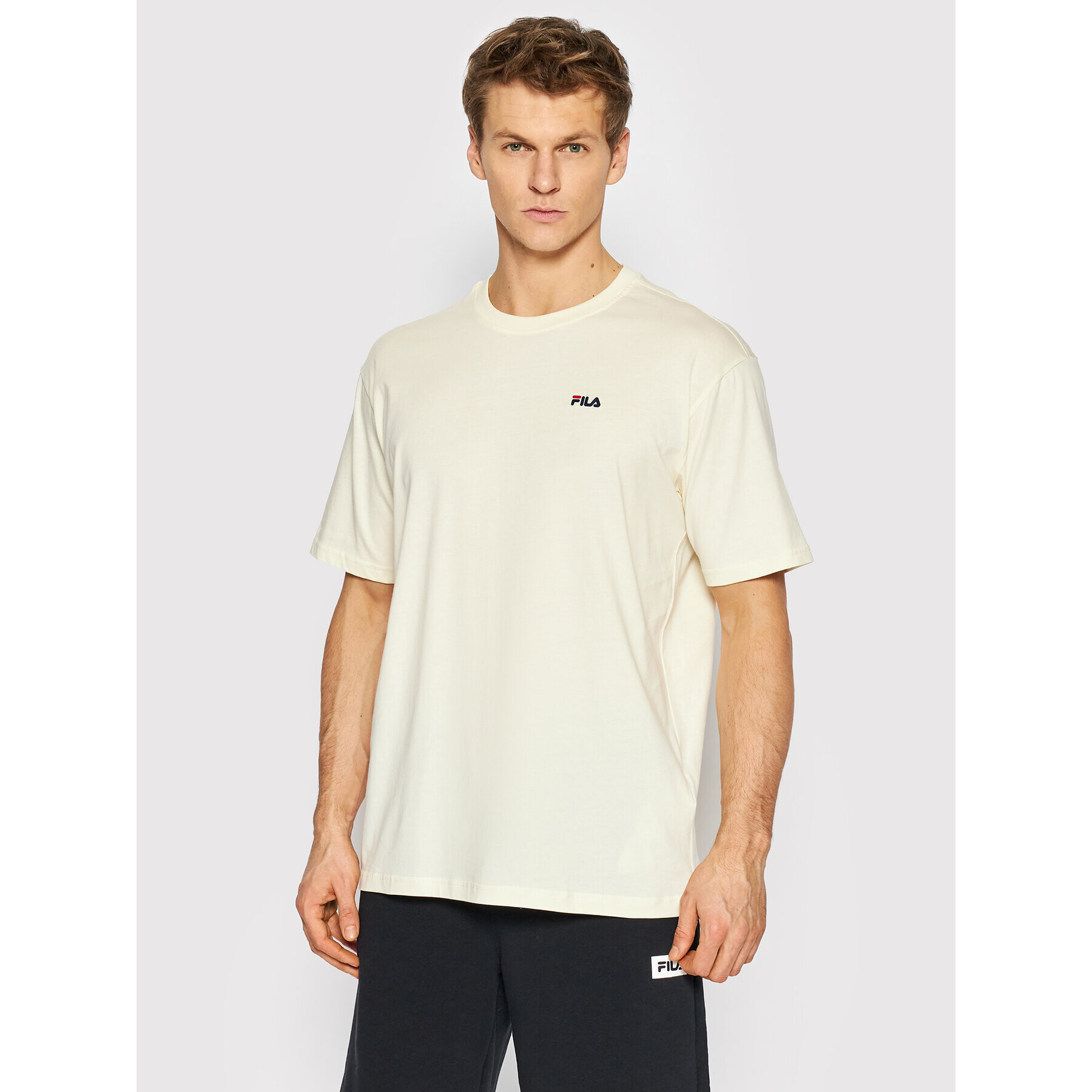 Fila Tricou Baku FAM0042 Bej Regular Fit - Pled.ro