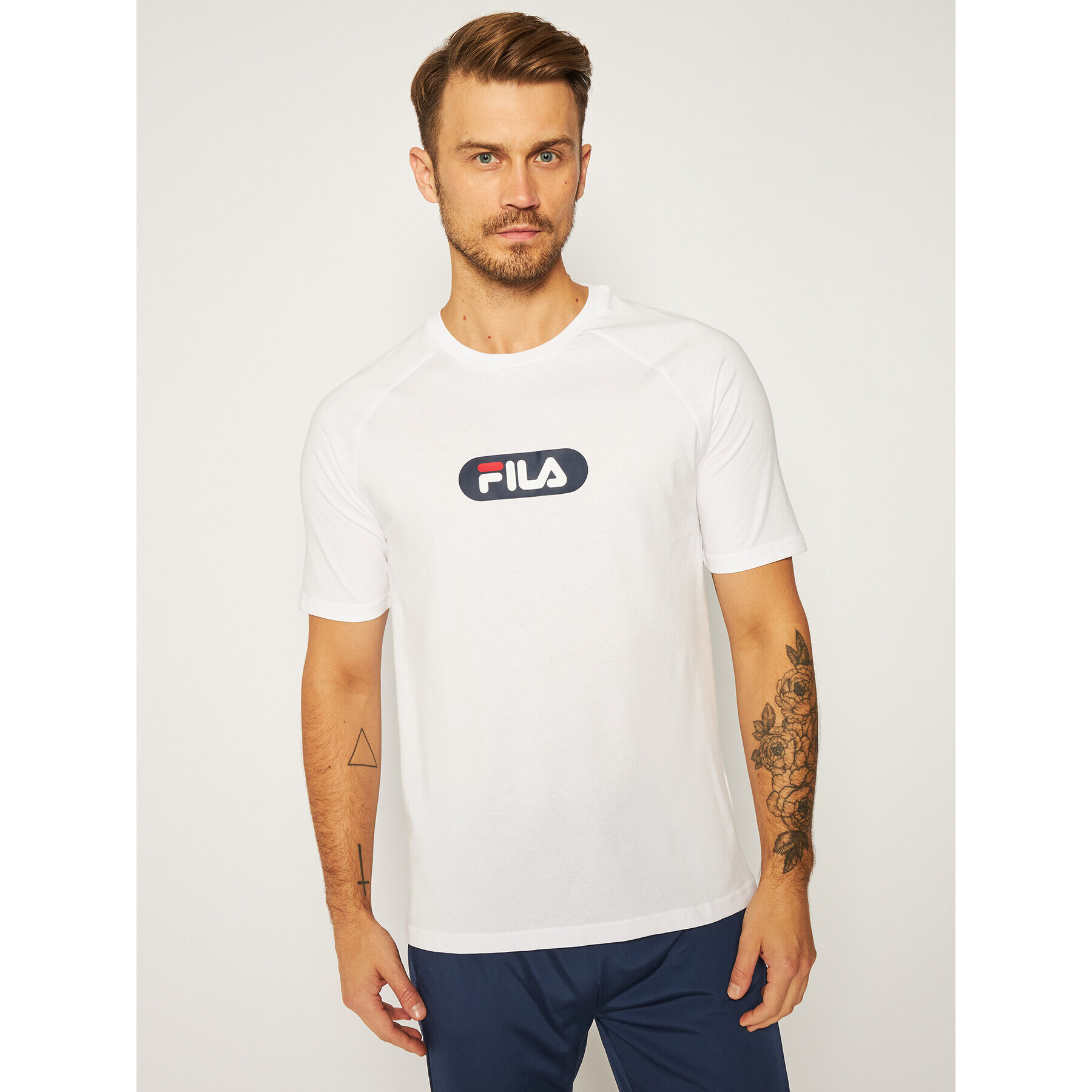 Fila Tricou Bane Raglan 687962 Alb Regular Fit - Pled.ro