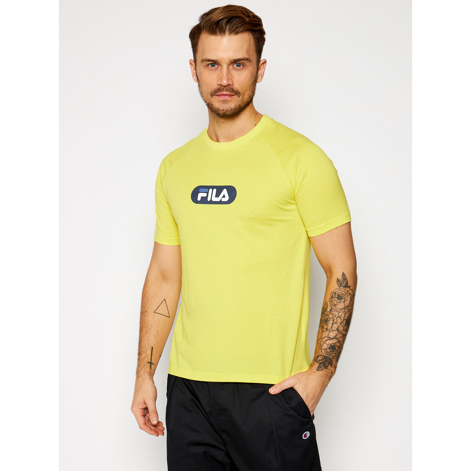 Fila Tricou Bane Raglan 687962 Galben Regular Fit - Pled.ro