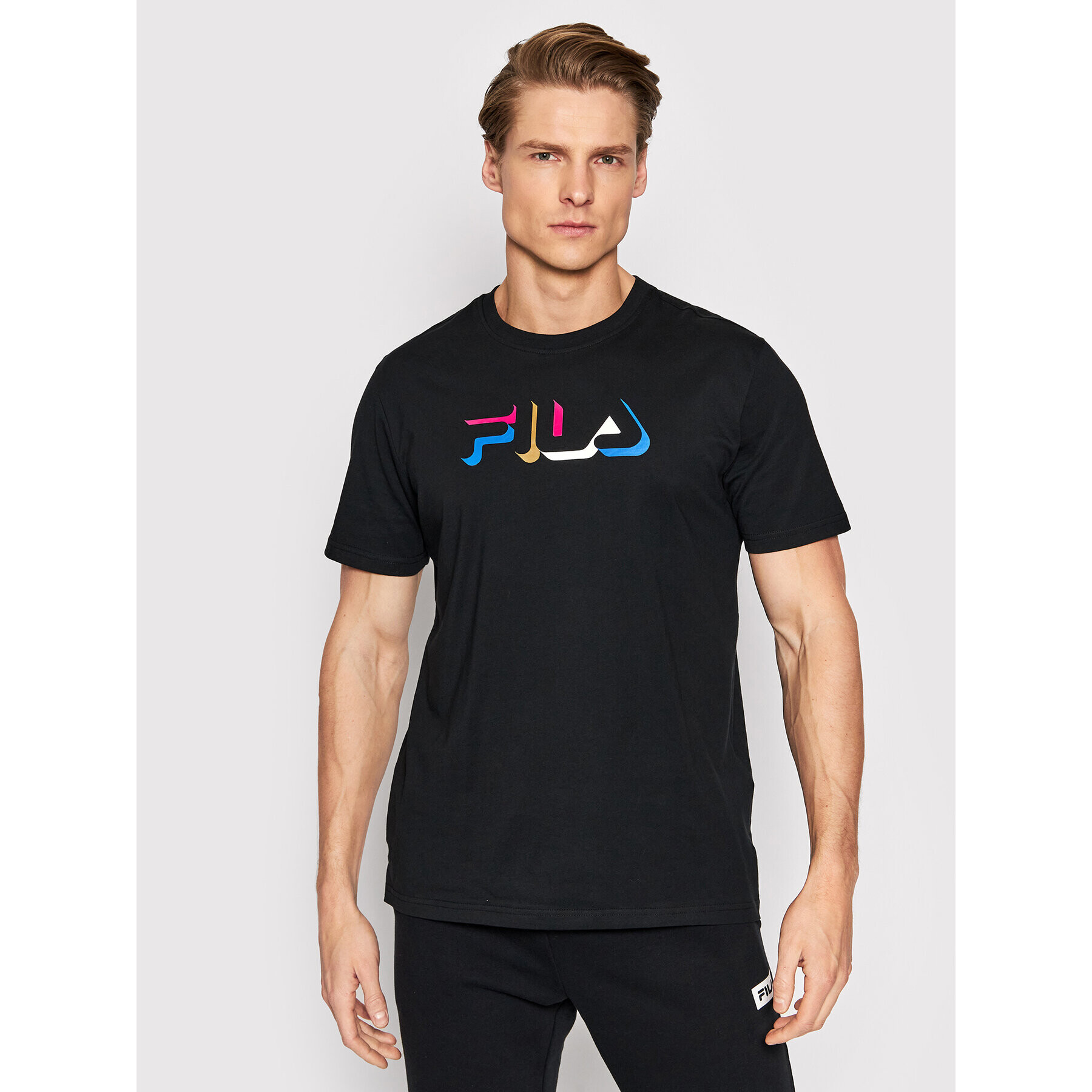 Fila Tricou Belen FAM0039 Negru Regular Fit - Pled.ro