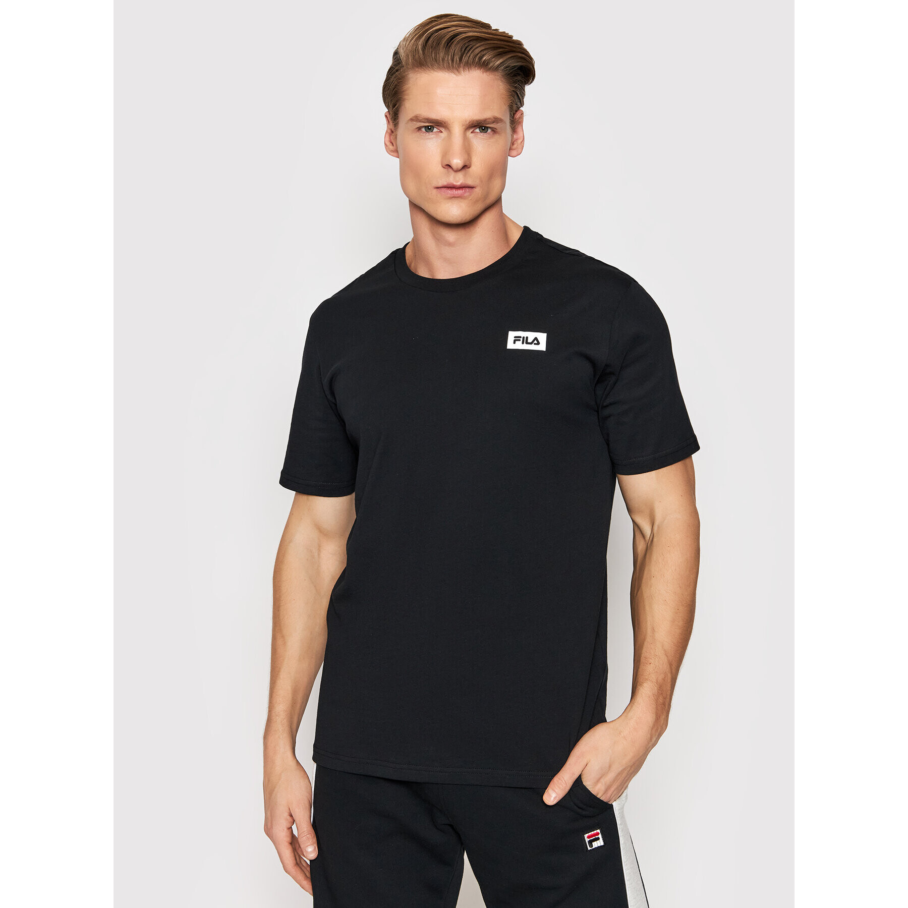 Fila Tricou Bitlis 768976 Negru Relaxed Fit - Pled.ro