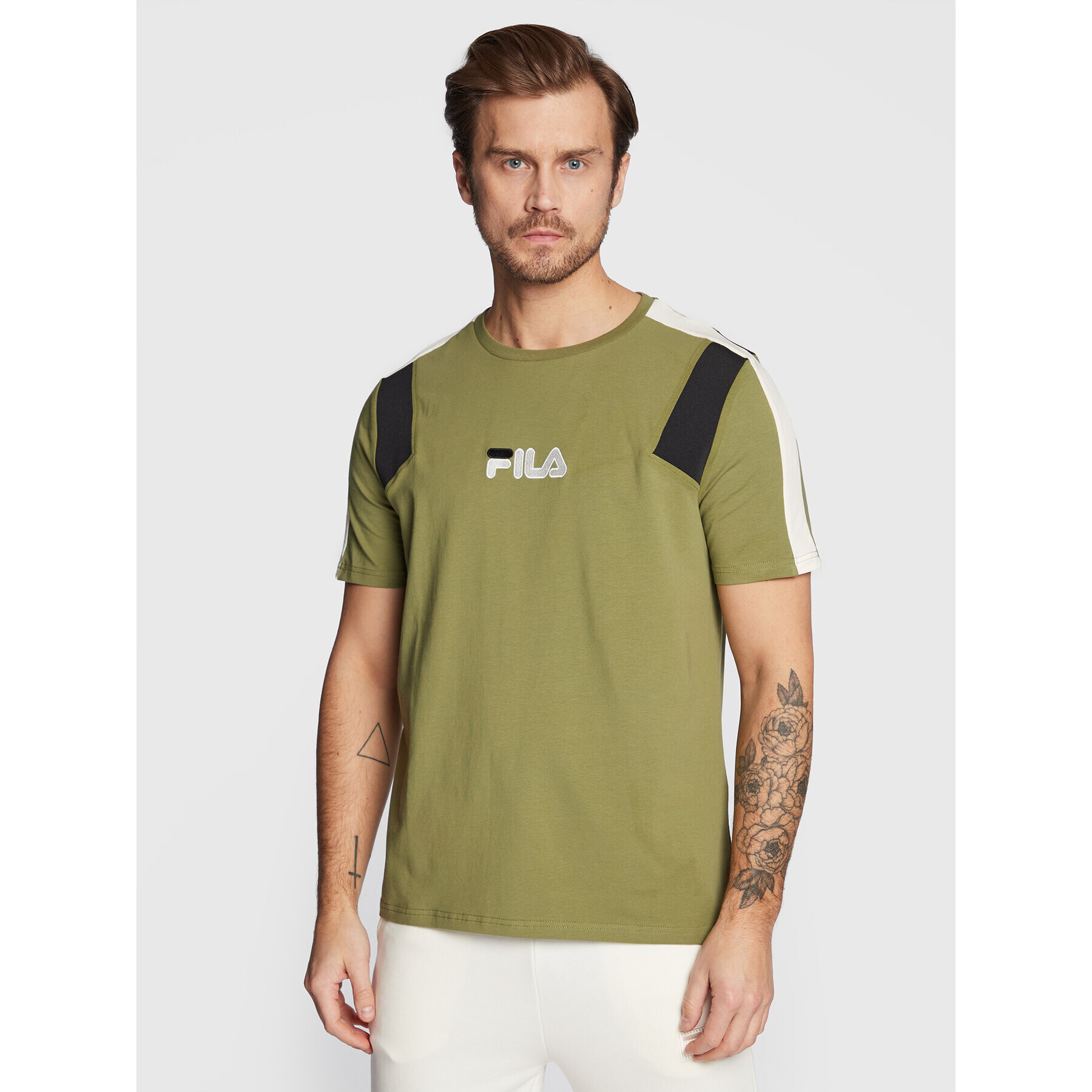 Fila Tricou Bormio FAM0175 Verde Regular Fit - Pled.ro