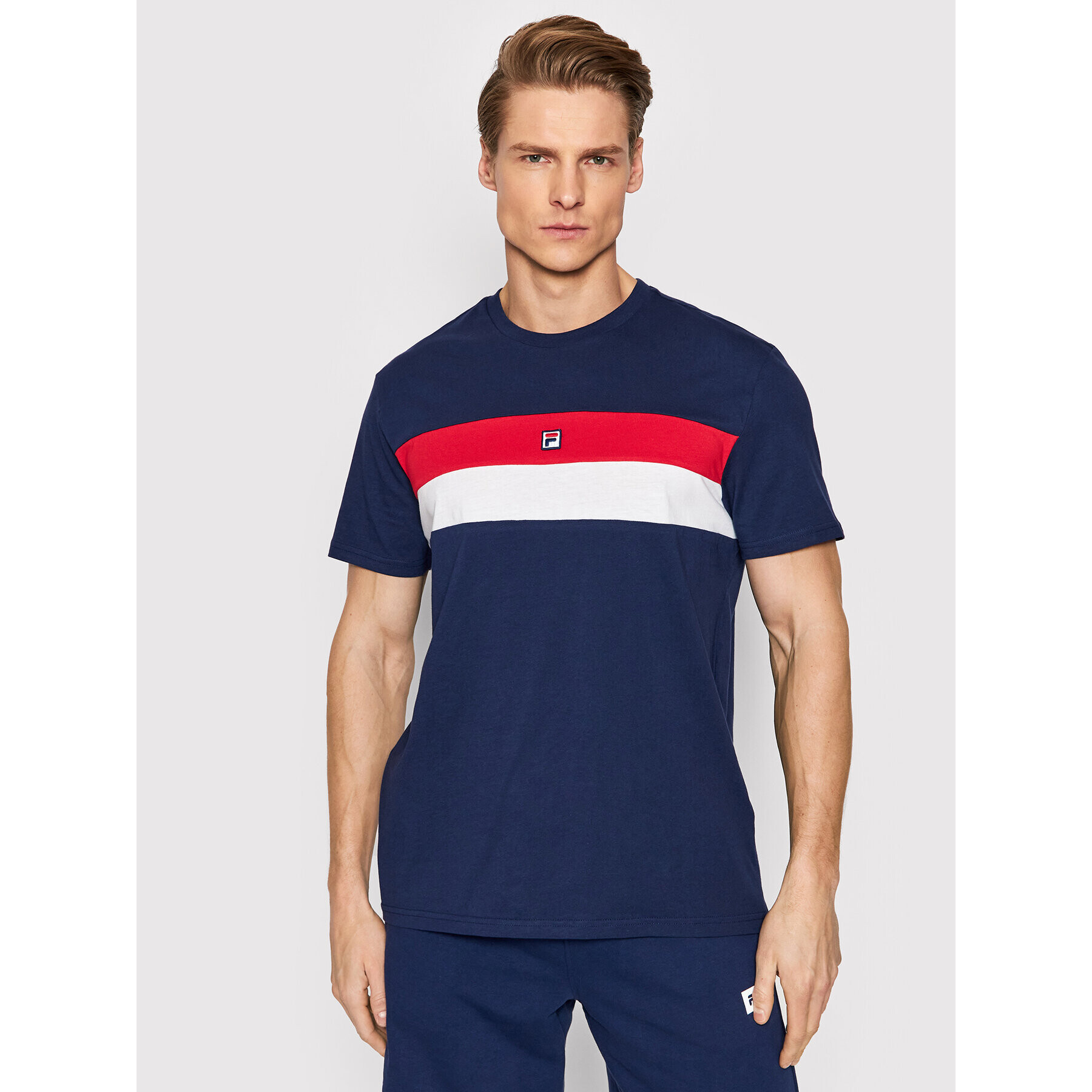 Fila Tricou Boulder FAM0073 Bleumarin Regular Fit - Pled.ro