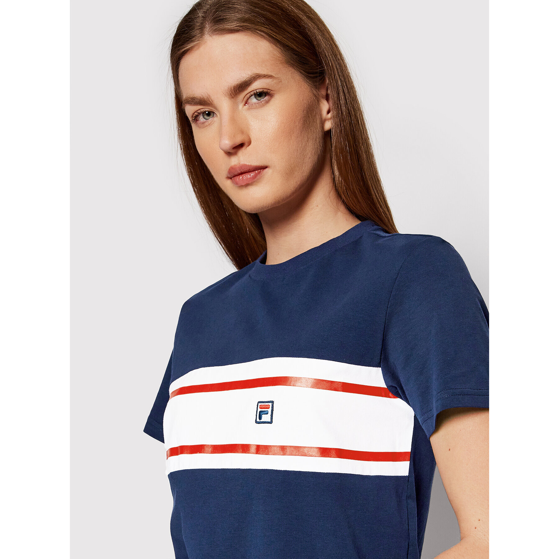 Fila Tricou Buldan FAW0151 Bleumarin Relaxed Fit - Pled.ro