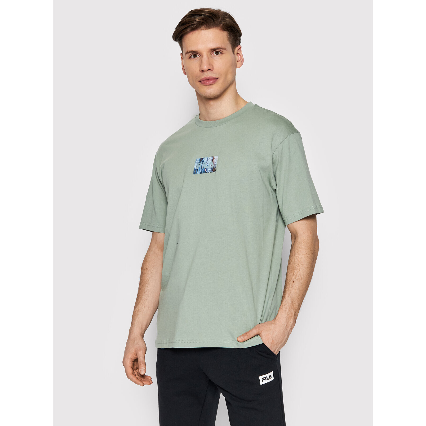 Fila Tricou Chur FAM0054 Verde Loose Fit - Pled.ro